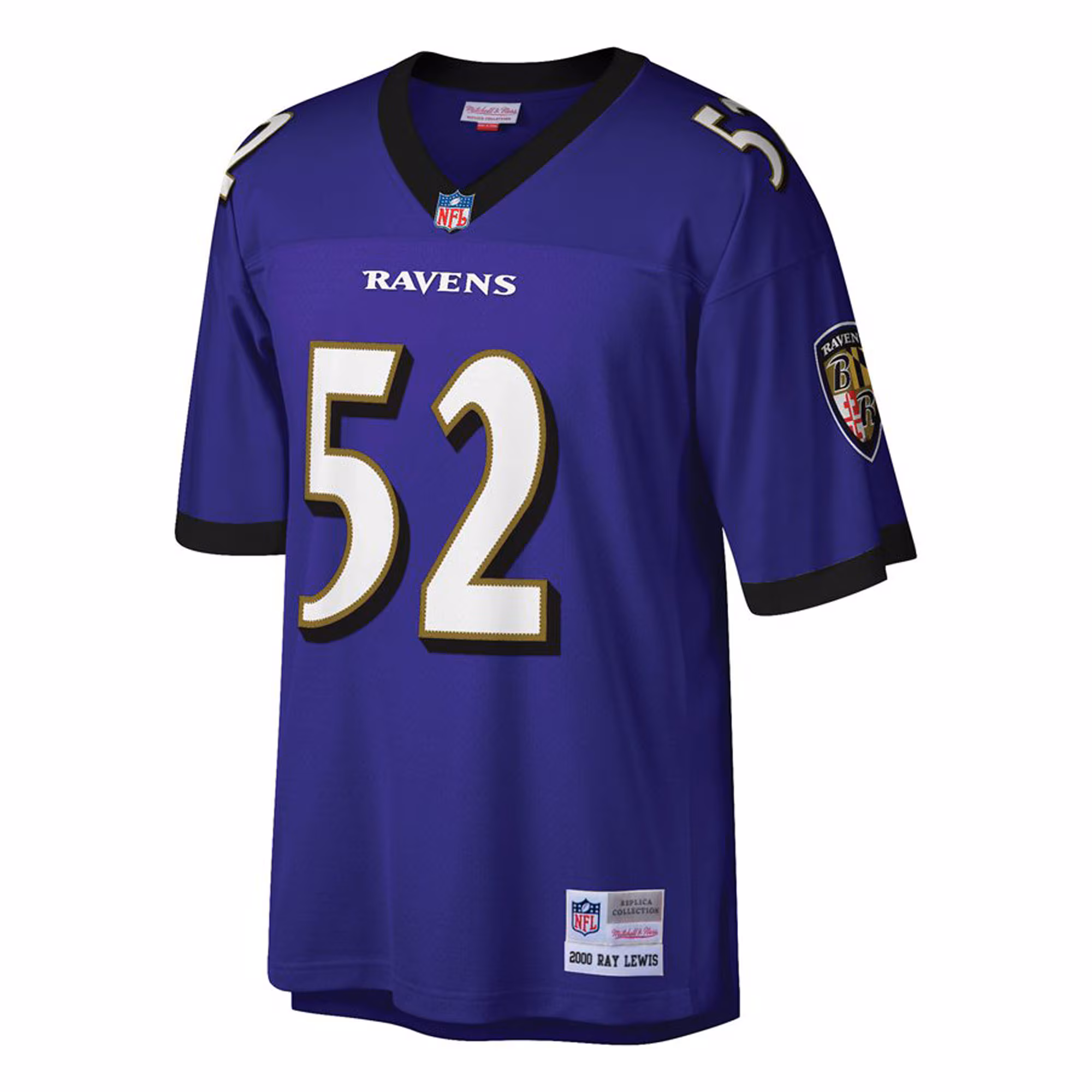 Ray Lewis Baltimore Ravens Mitchell & Ness Big & Tall 2000 Retired Player Replica Jersey - Purple