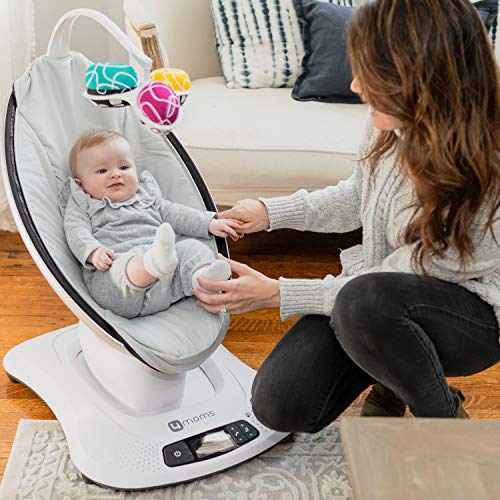 4moms庐 mamaRoo 4 Multi-MotionTM Baby Swing, Bluetooth Baby Rocker with 5 Unique Motions