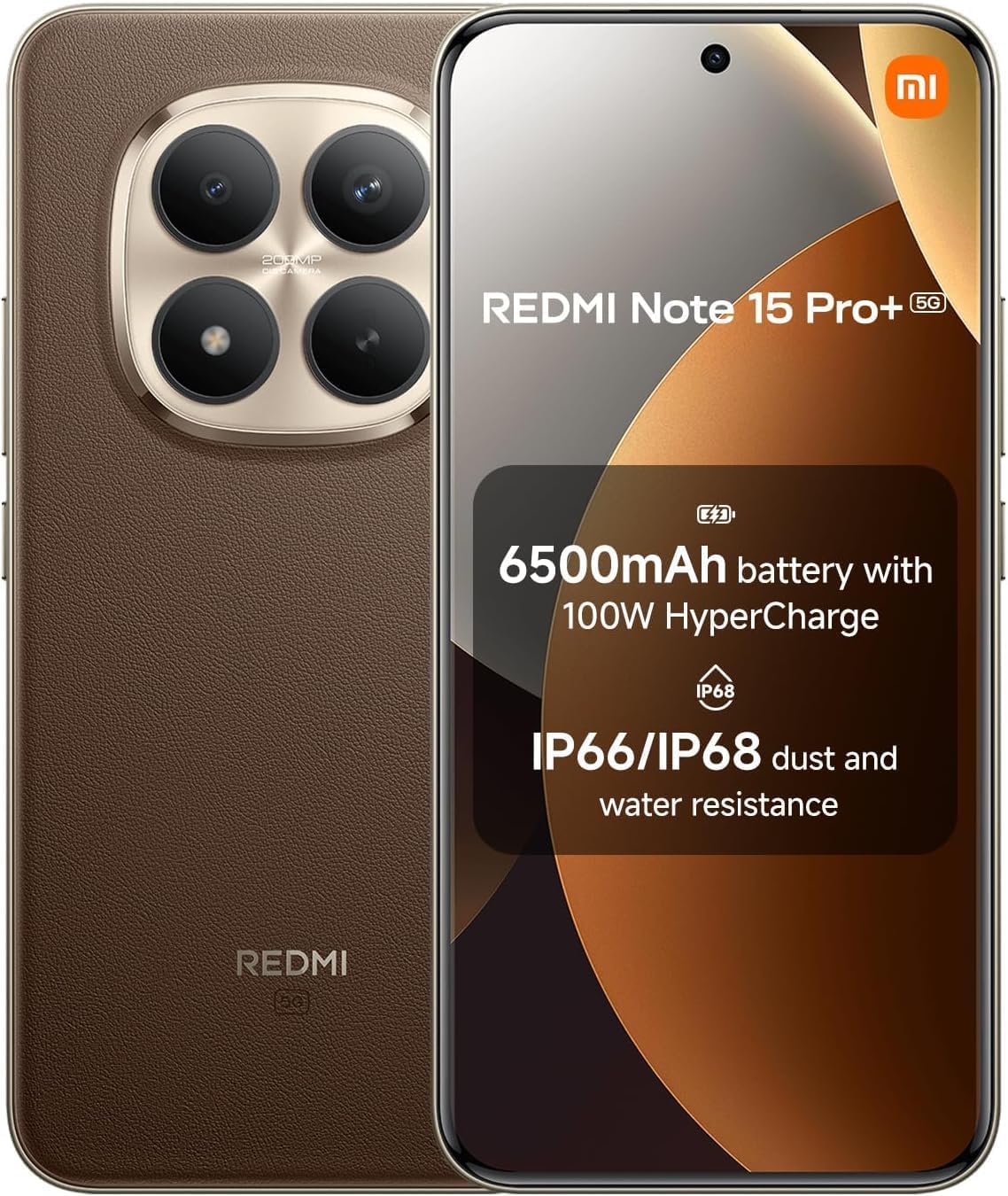 XIAOMI Redmi Note 15 Pro+ Plus 5G Ai (Compatible with Tmobile Mint Tello & Global) (512GB + 12GB) NFC 6.83