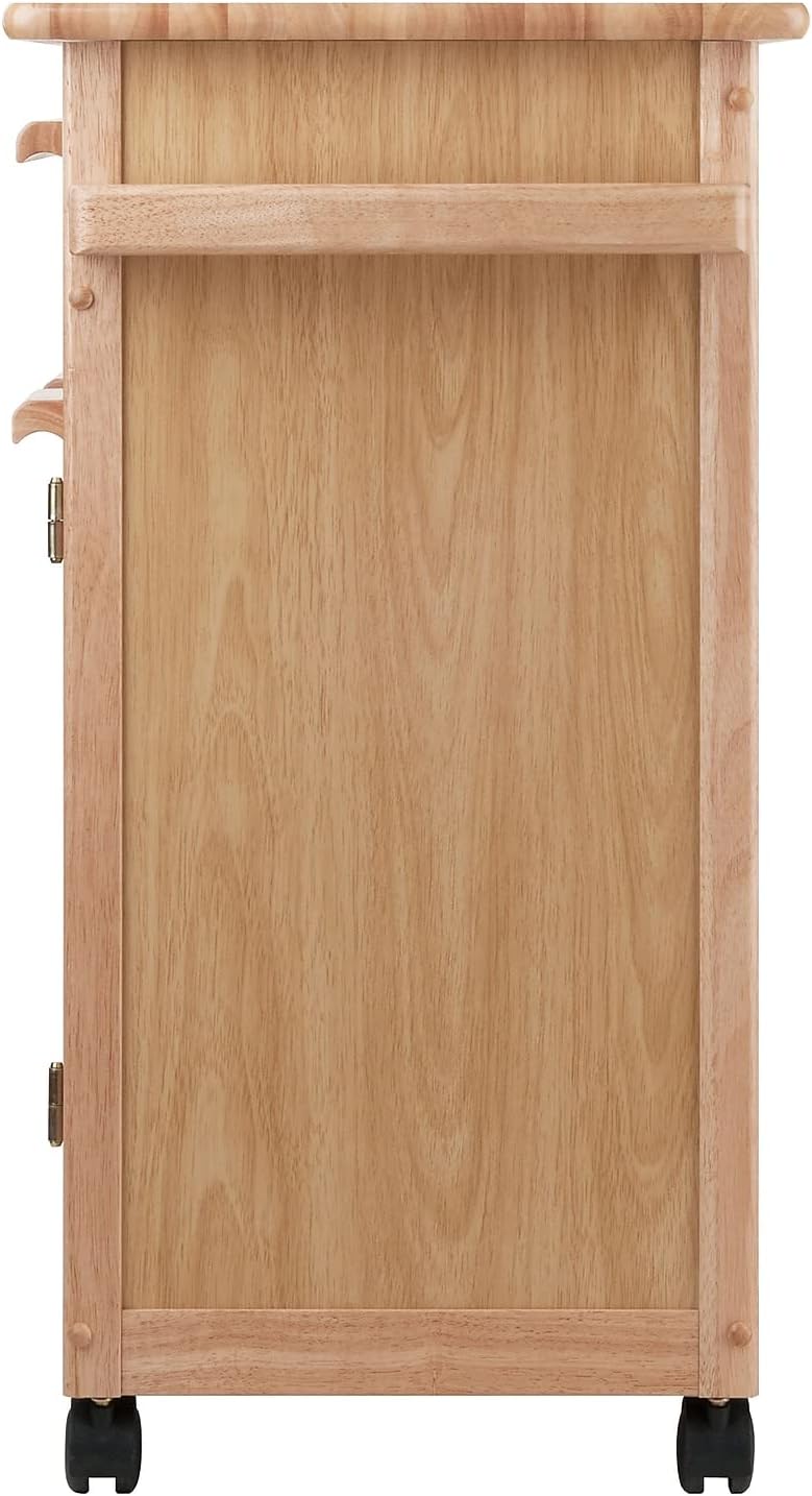 Winsome Wood Kitchen Cart, Natural, Single Drawer (82027)