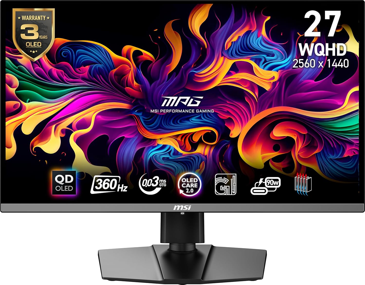 MSI MPG 271QRX QD-OLED Gaming Monitor, 27