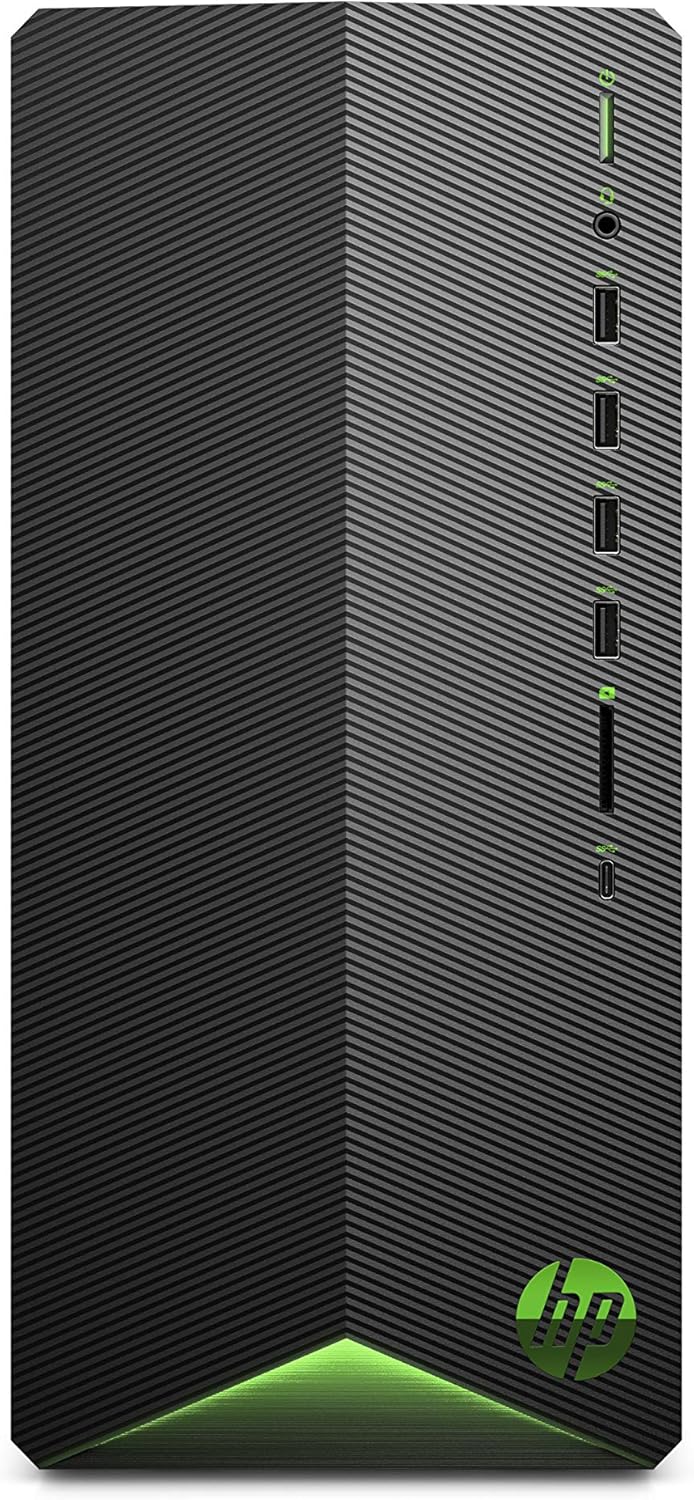 HP Pavilion Gaming Desktop Computer, AMD Ryzen 5 3500 Processor, AMD Radeon Rx 5500 4 GB, 8 GB RAM, 512 GB SSD, Windows 10 Home (TG01-0040, Black)