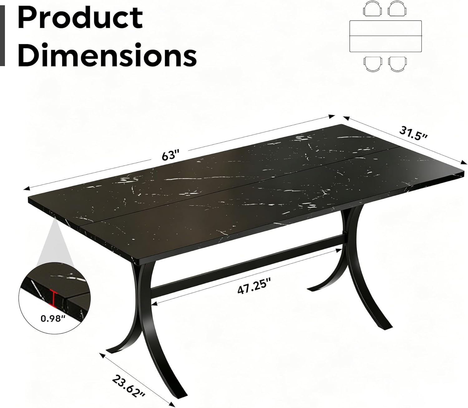 Modern Dining Table, 63