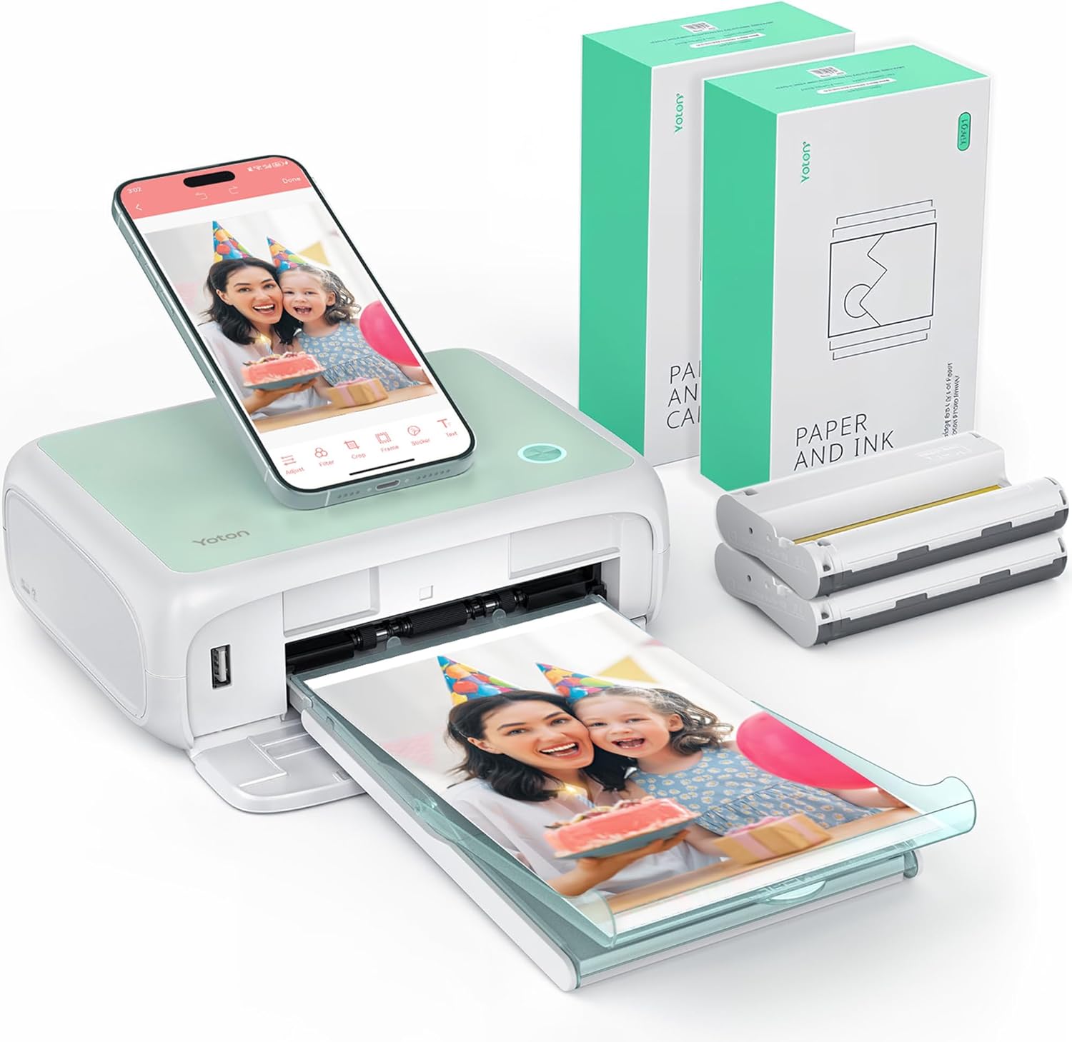 YOTON Photo Printer with 108 Sheets (6