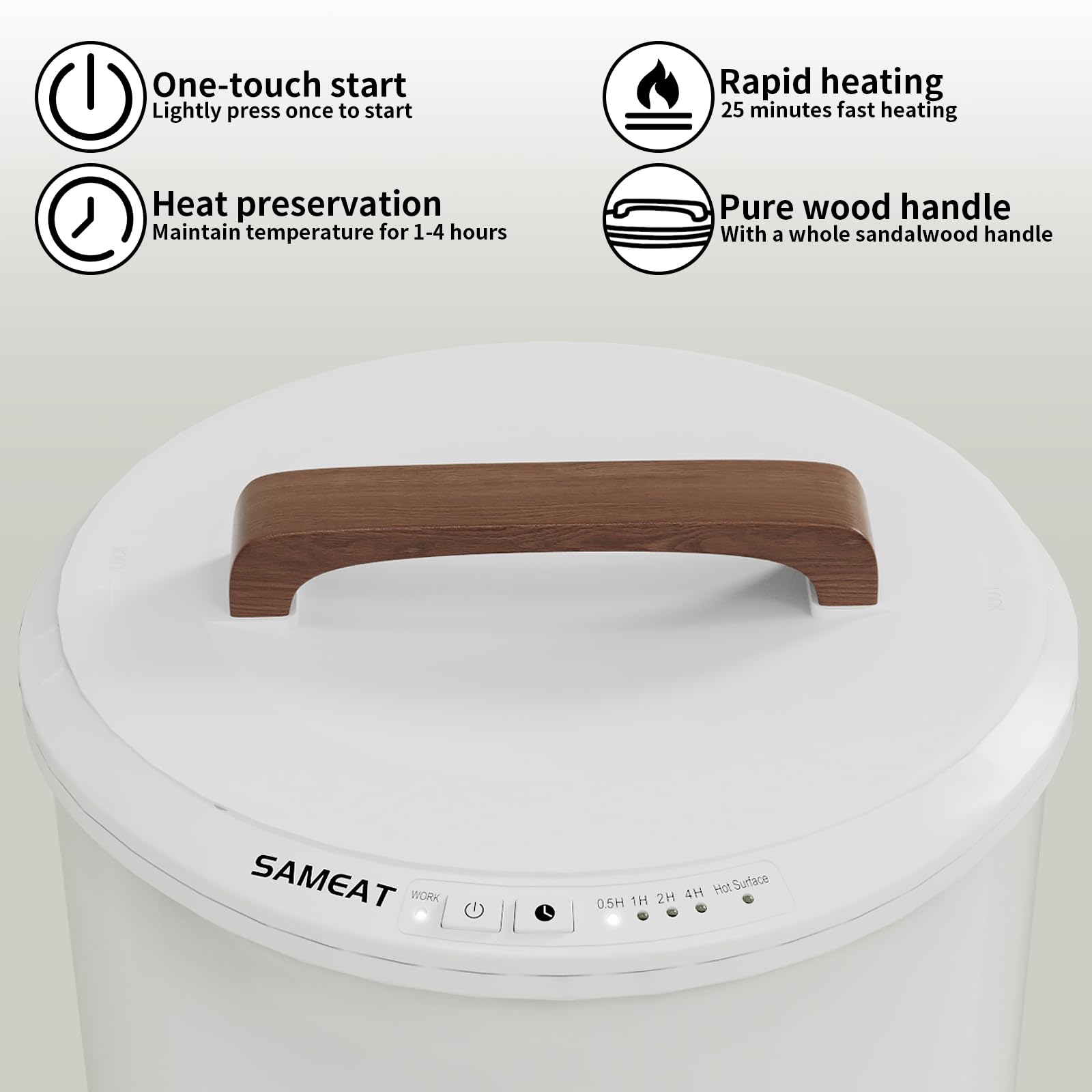 SAMEAT Heated Towel Warmer Bucket with Wood Handle