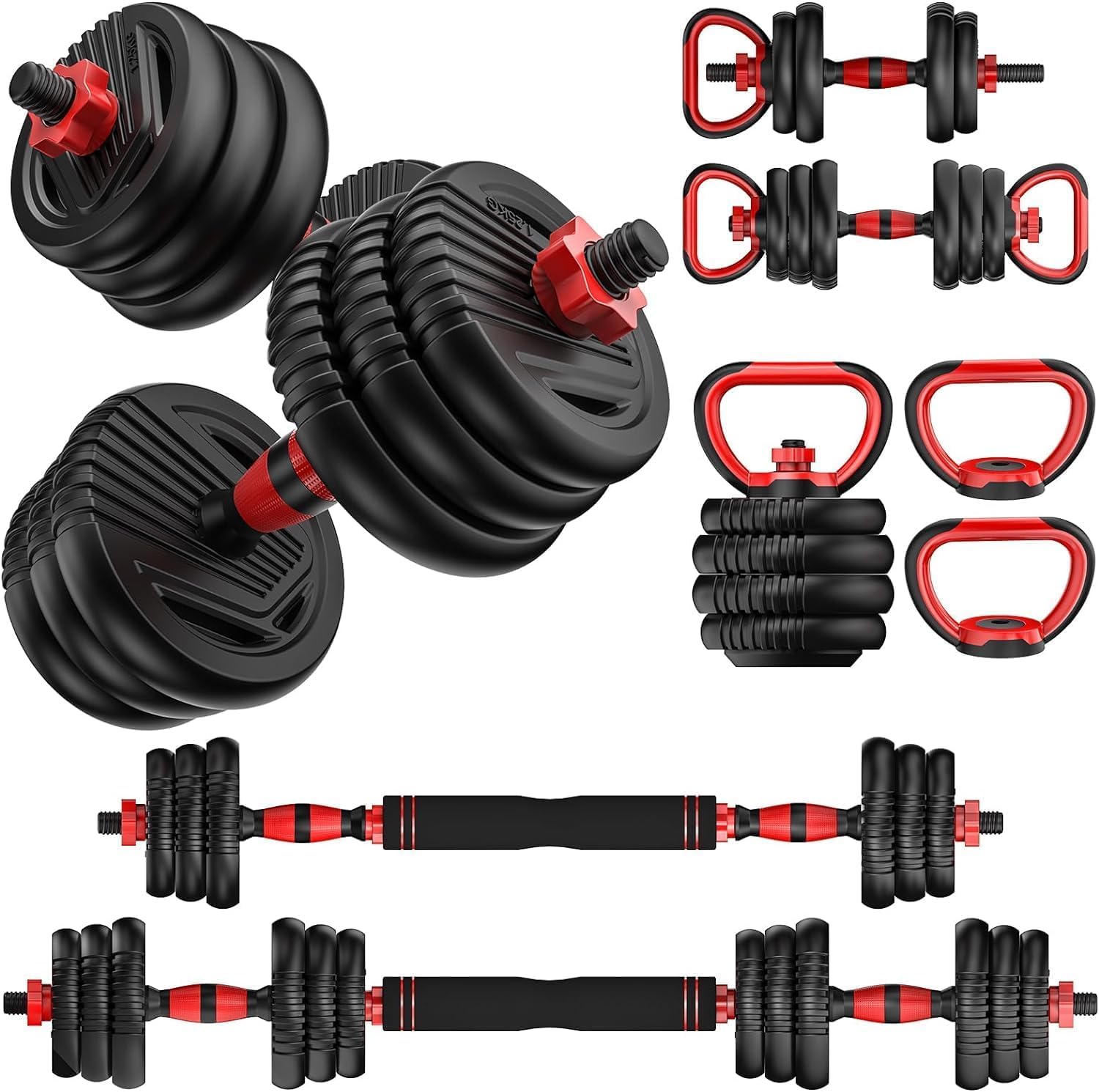 UNNMIIY Adjustable Dumbbells 20-90lbs Free Weight Set