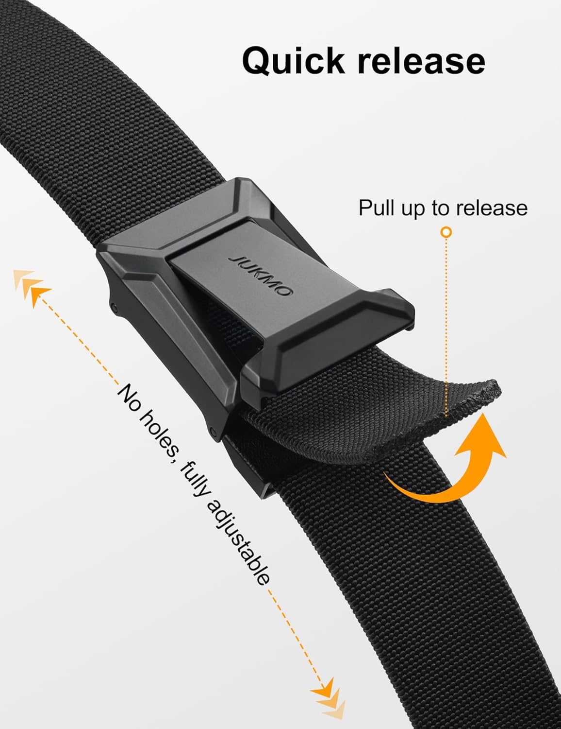 JUKMO Stretch Tactical Belt for Men, Military Work Rigger Hiking 1.5
