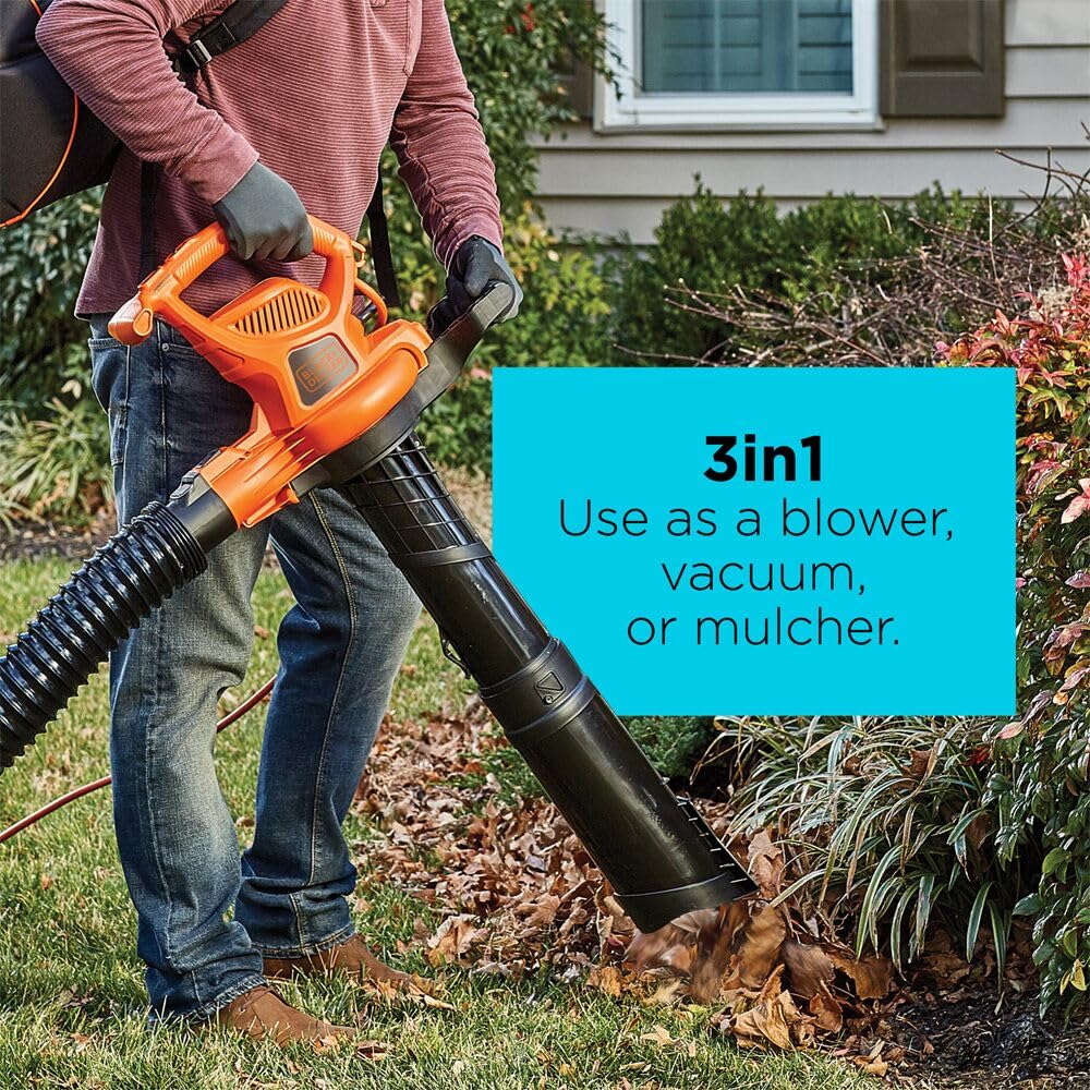BLACK+DECKER BEBL7000 Leaf Blower, Vacuum & Mulcher 3-in-1