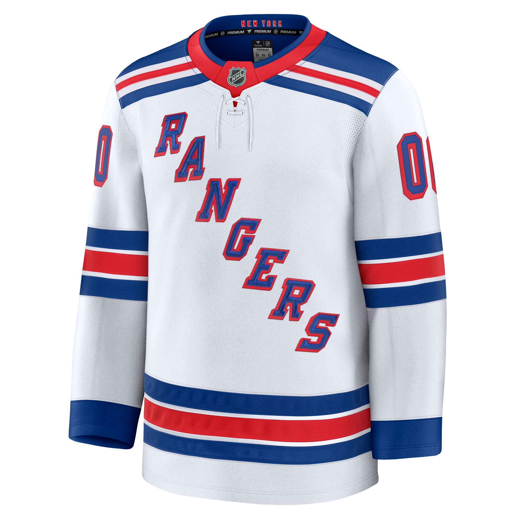 New York Rangers Fanatics Away Premium Custom Jersey - White