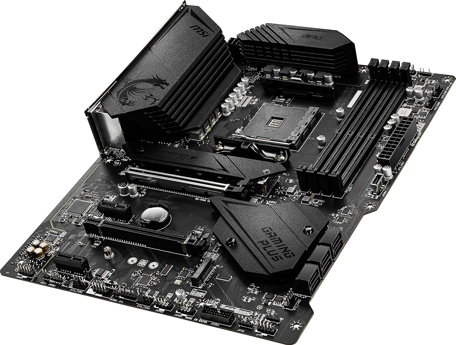 MSI MPG B550 Gaming Plus Gaming Motherboard (AMD Ryzen 5000, AM4, DDR4, PCIe 4.0, SATA 6Gb/s, M.2, USB 3.2 Gen 2, HDMI/DP, ATX)