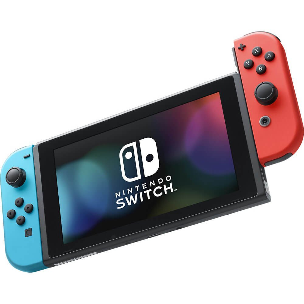 Nintendo Switch with Neon Blue and Neon Red Joy-Con - Handheld Gaming Console