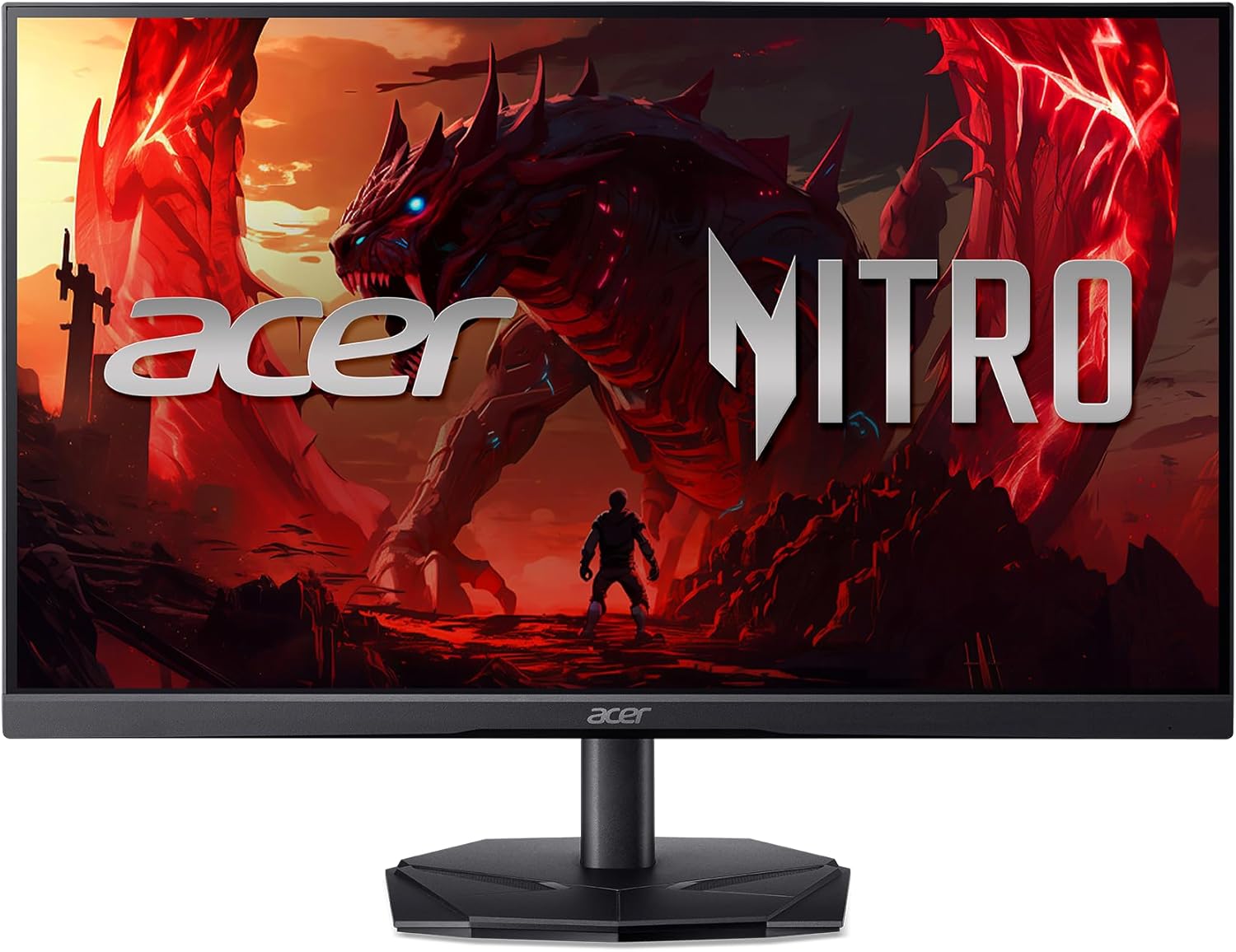 Acer Nitro 24.5” Gaming Monitor | Full HD 1920 x 1080 | IPS | ZeroFrame | AMD FreeSync Premium | 200Hz Refresh Rate | Up to 0.5ms | sRGB 99% | 1 x Display Port 1.2 and 2 x HDMI 2.0 | KG251Q X3biip