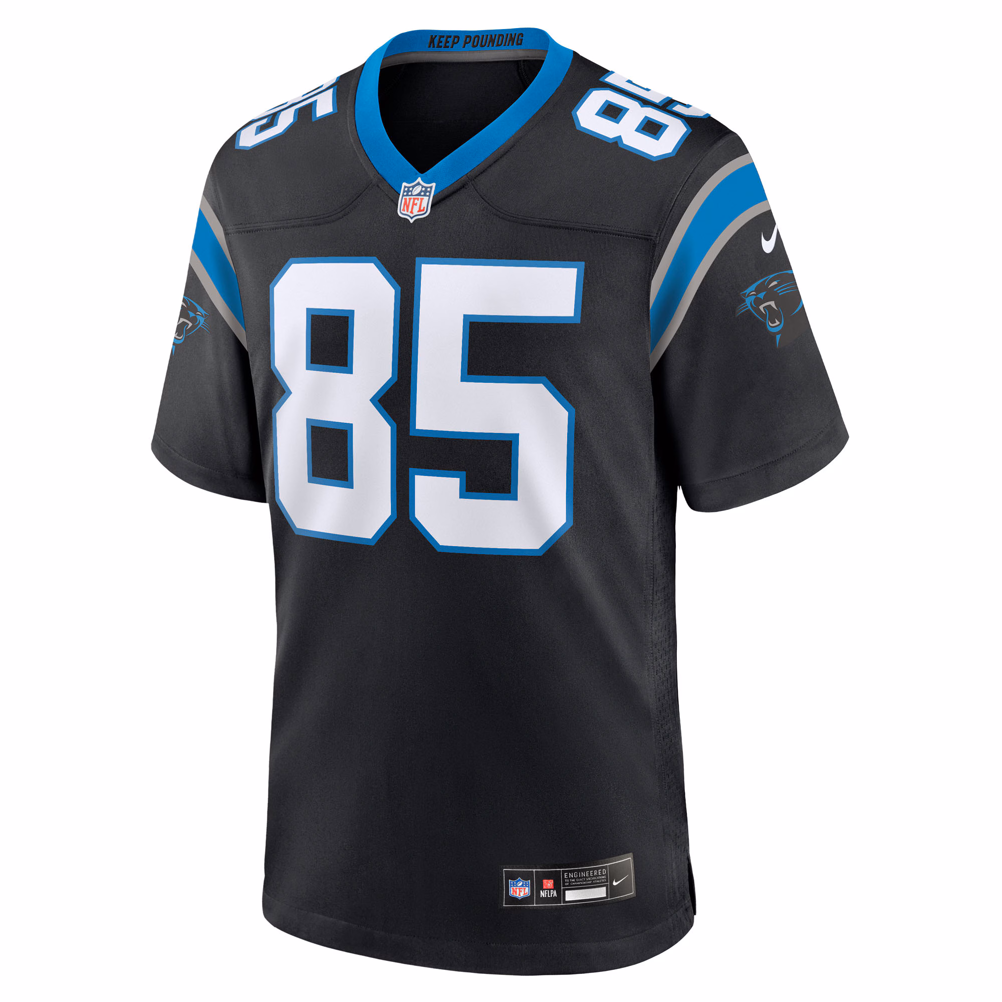 James Mitchell Carolina Panthers Nike Team Game Jersey -  Black