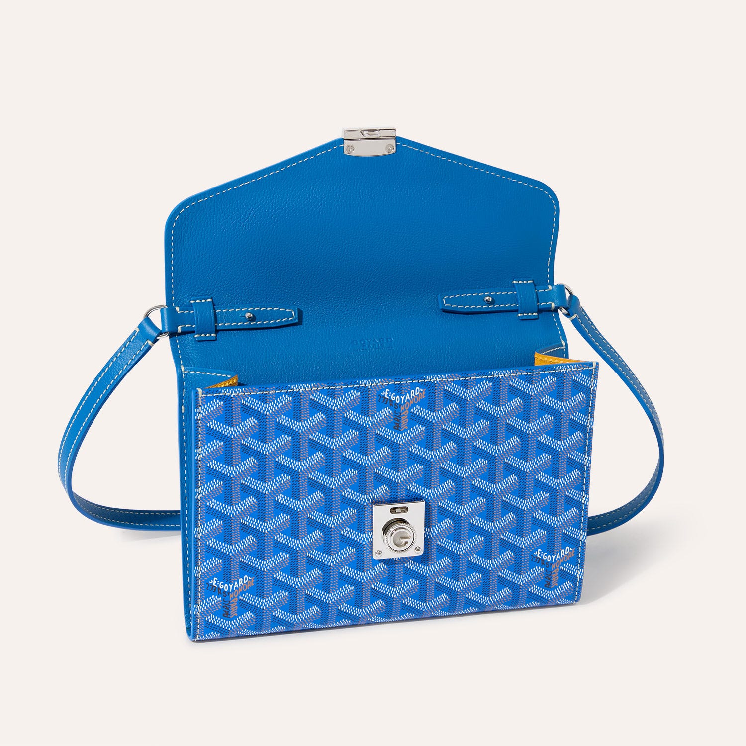Chypre Wallet-Pouch Stripes and Initials