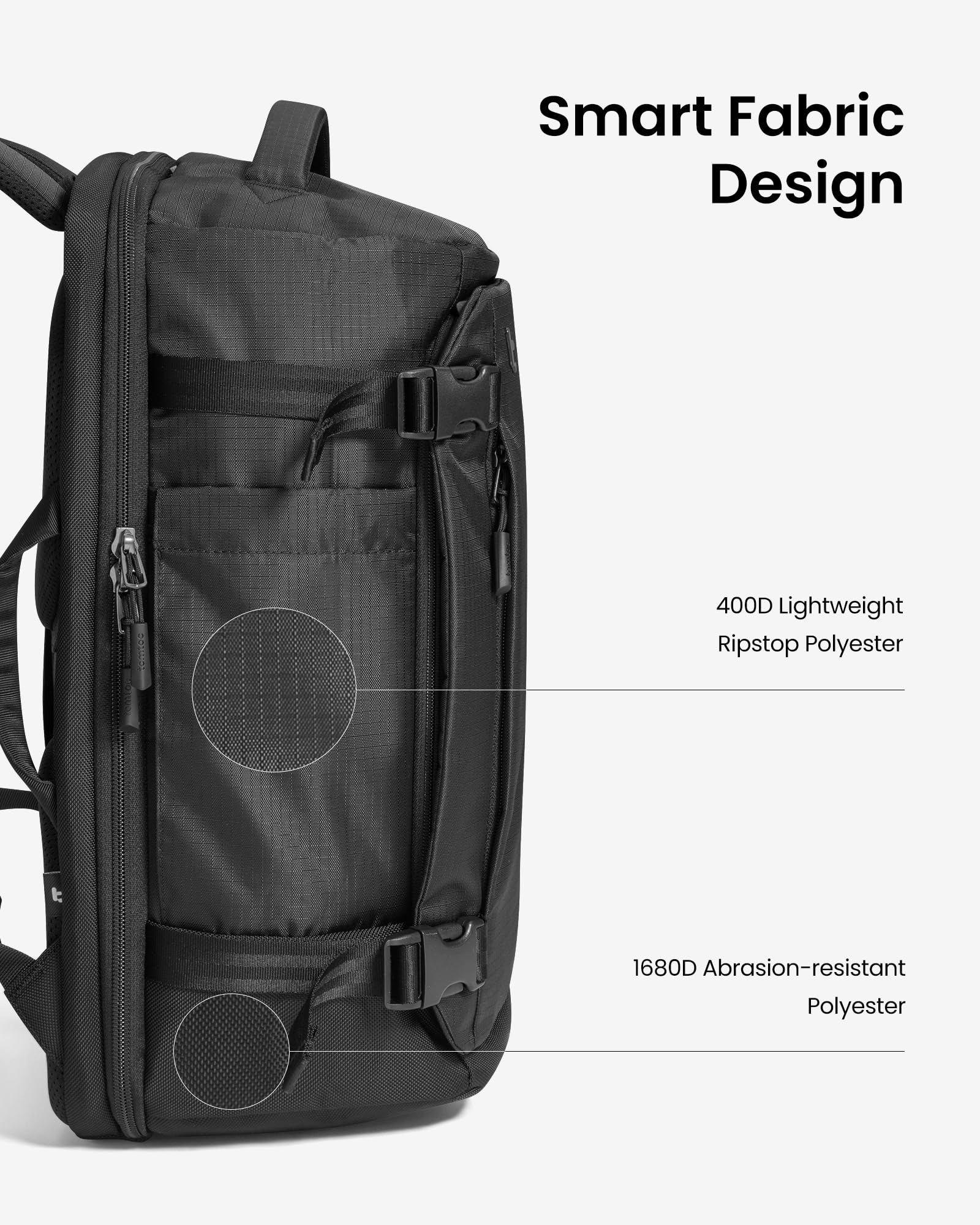 TOMTOC Travel Backpack 28L - TSA Friendly Lightweight Rucksack