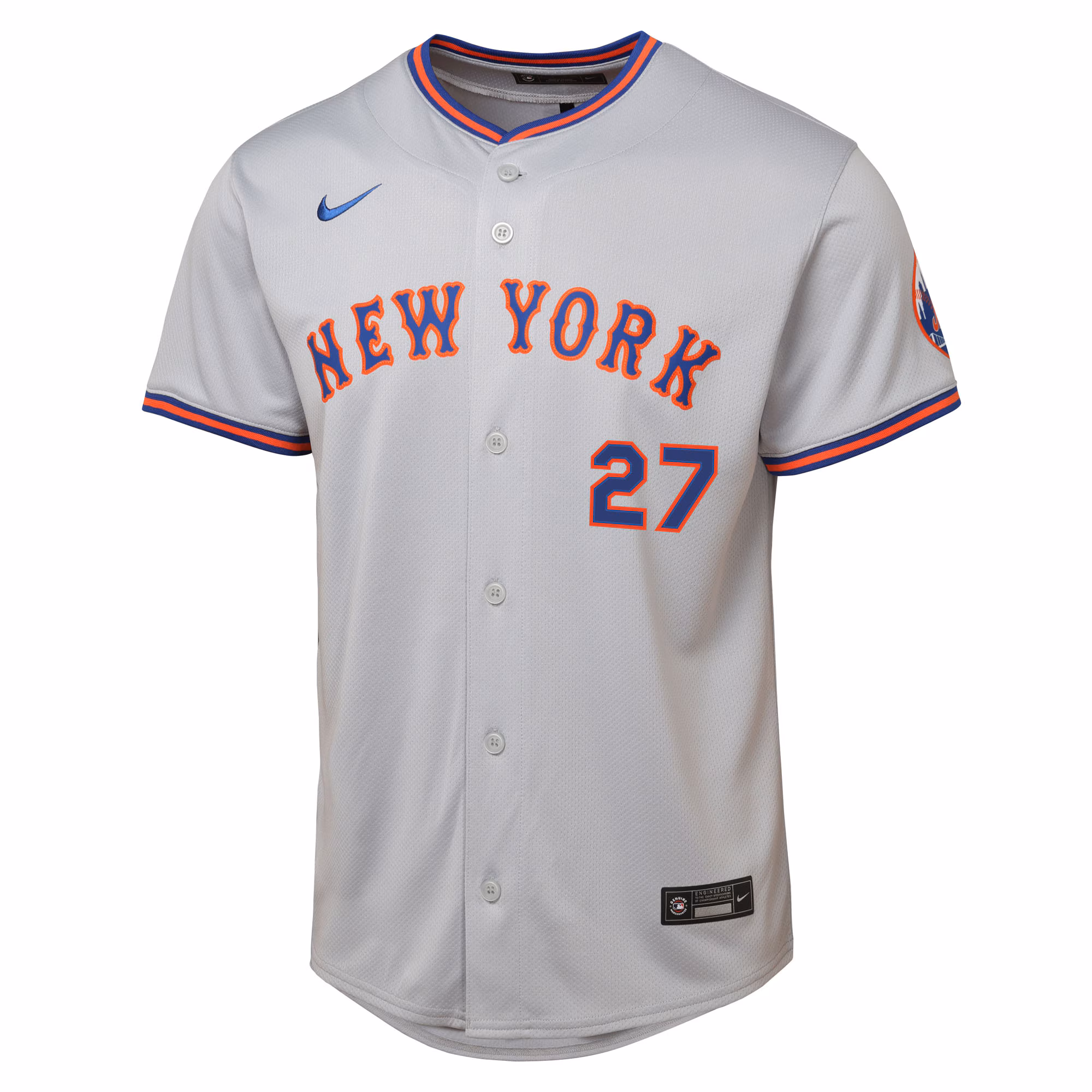 Mark Vientos New York Mets Nike Youth Road Limited Jersey – Gray