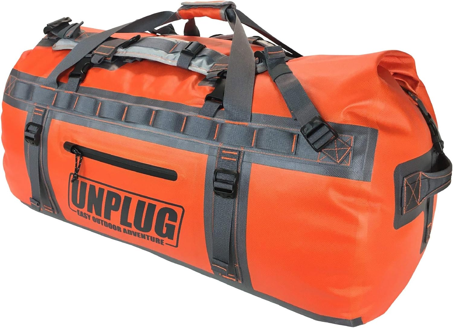 UNPLUG Ultimate Adventure Bag -1680D Heavy Duty Waterproof Travel Duffel Bags for Camping, Motorcycle Dry Bag, Waterproof Bags for Boating, Waterproof Duffle Backpack,Tactical Duffle Bag