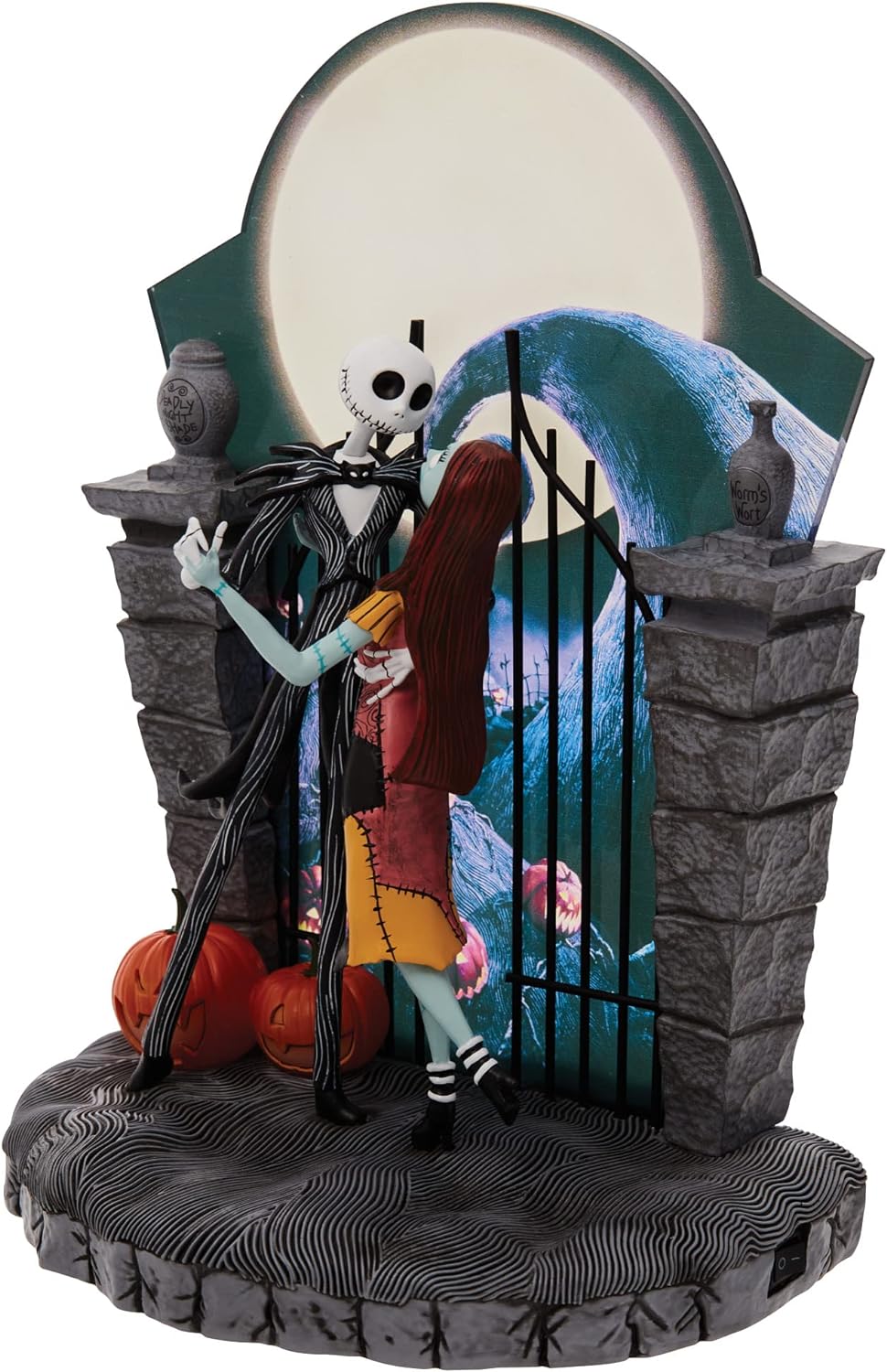 Nightmare Jack and Sally Dancing Light Statue, 9