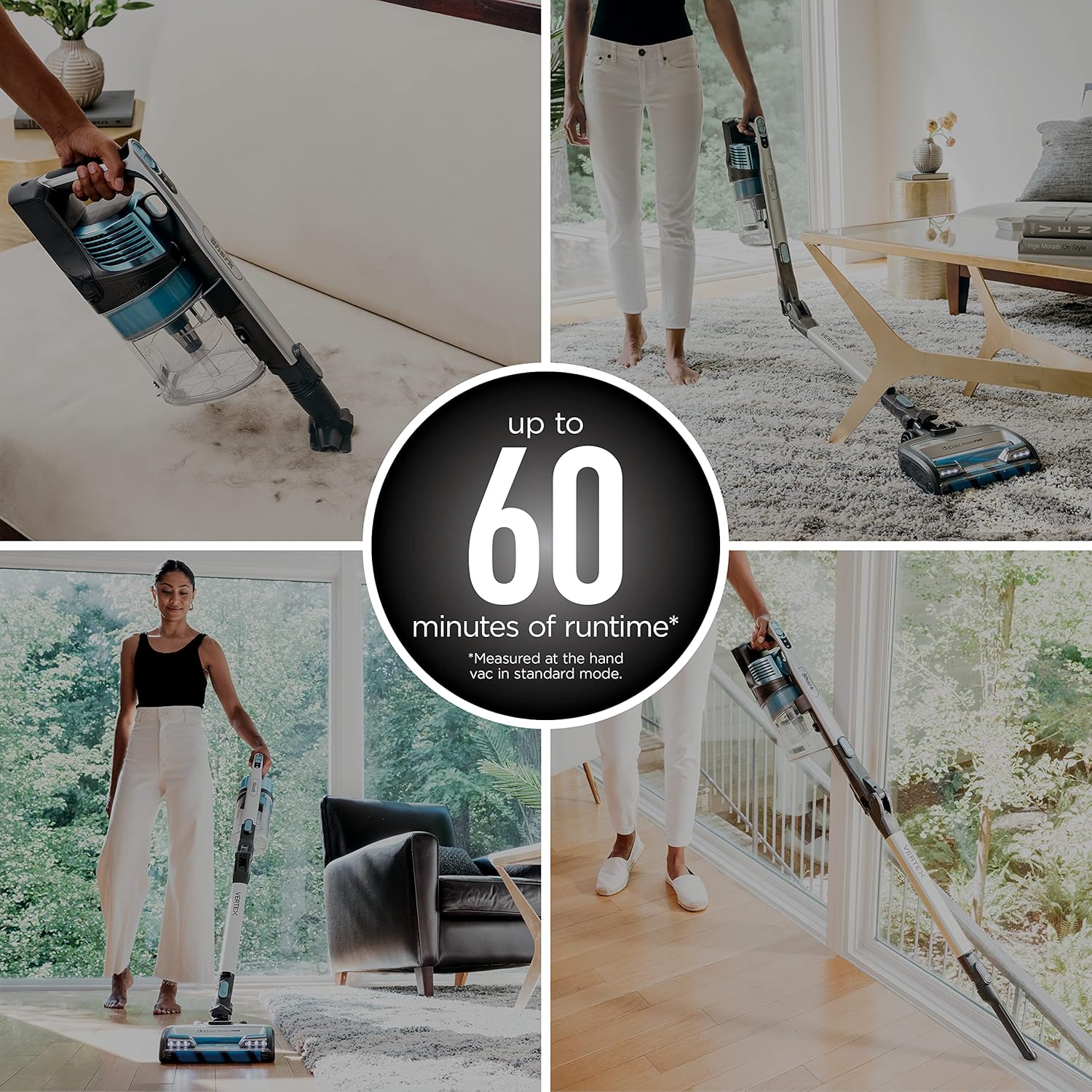 Shark Vertex Cordless Stick Vacuum | Powerful Suction, 60min Runtime, No Hair Wrap | HEPA Filter, XL Dust Cup, DuoClean PowerFins, MultiFLEX Wand | Crevice Tool & Pet Multi-Tool | Silver | IZ464H
