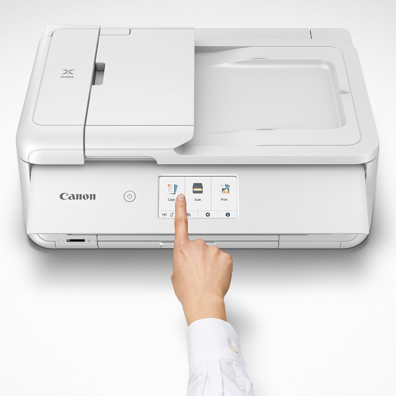 Canon TS9521C All-In-One Wireless Crafting Photo Printer, 12X12 Printing, White, Amazon Dash Replenishment Ready