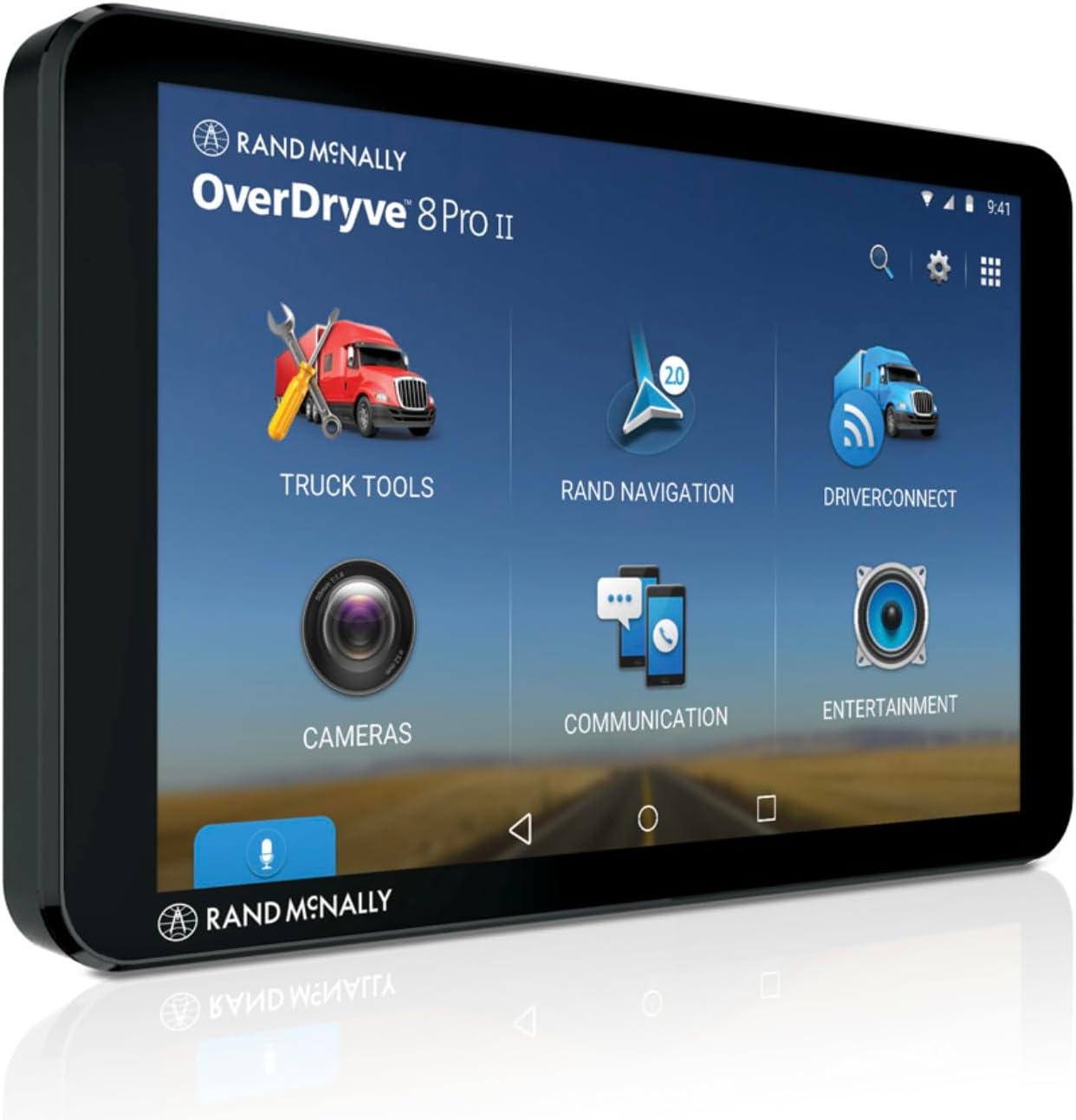 OverDryve 8 Pro II Truck GPS Navigation System with Connected Tablet, Professional Driver Navigation Device