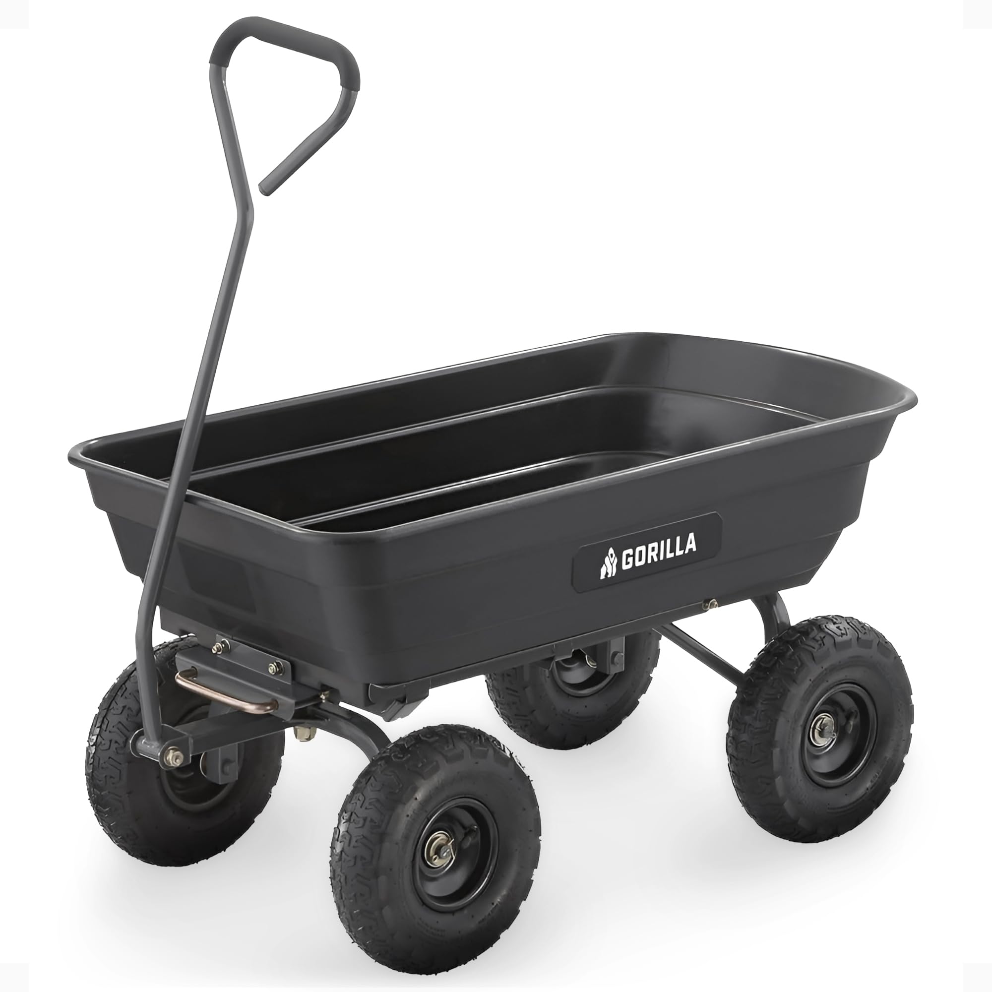 GORILLA CARTS Poly Garden Dump Cart - 600 lb Capacity Utility Wagon