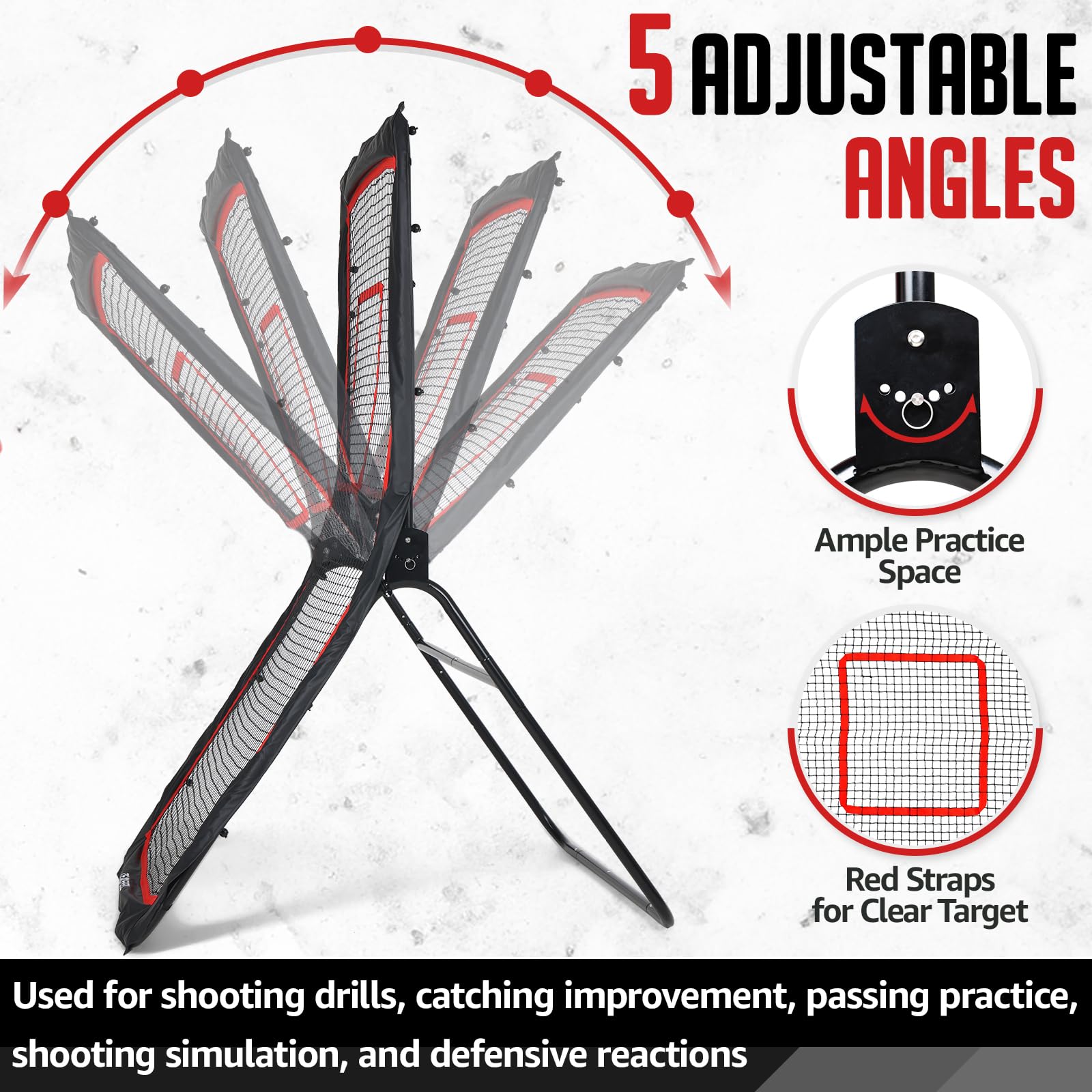 ZEALFEEL ZEALFEEL Lacrosse Rebounder - 4x7FT/4x6FT Net