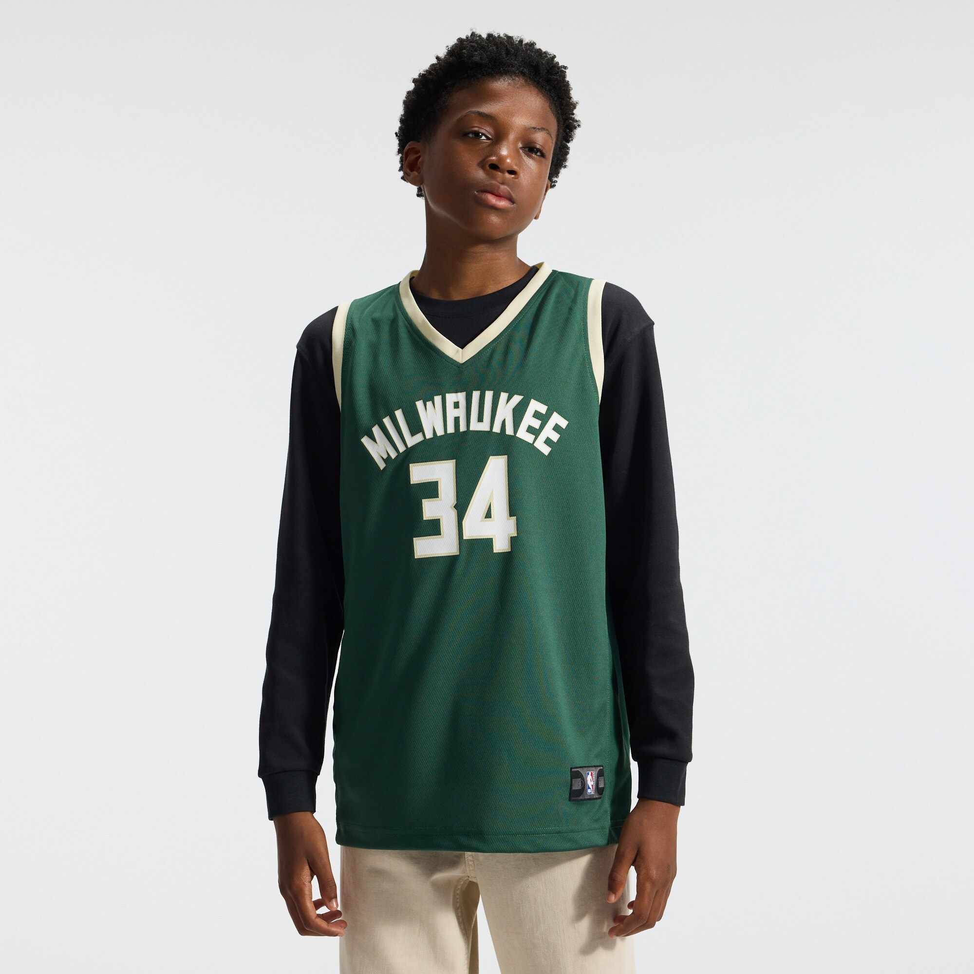 Giannis Antetokounmpo Milwaukee Bucks Fanatics Youth Fast Break Replica Player Jersey - Icon Edition - Hunter Green