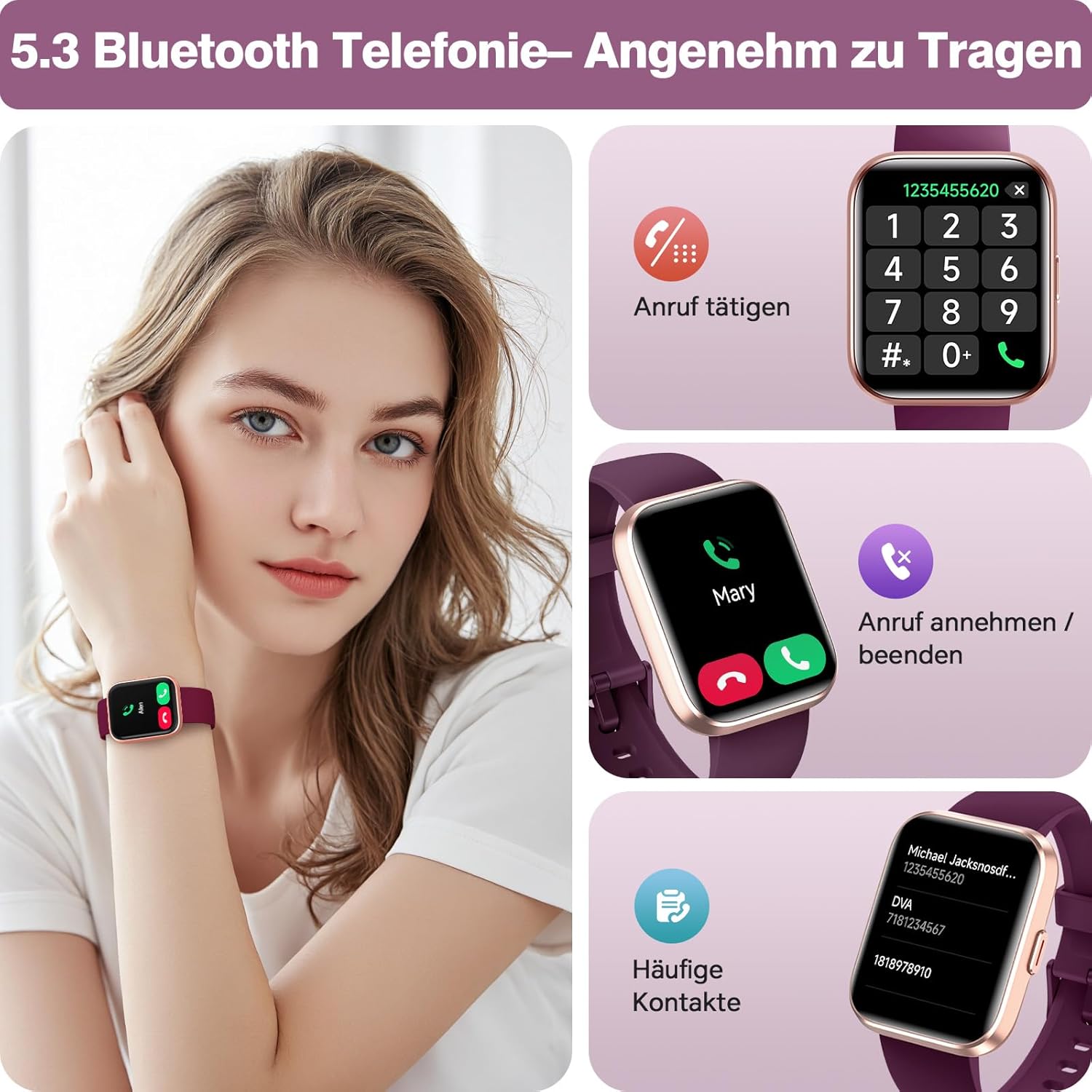 Smart Watches for Women, 1.85