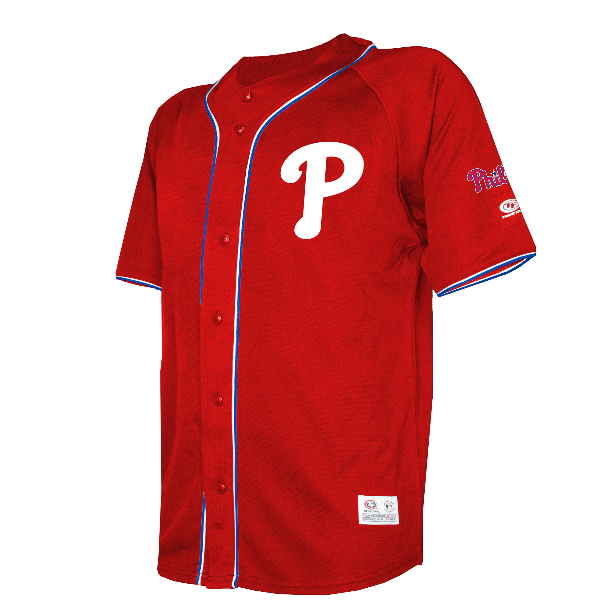 Philadelphia Phillies Stitches Team Color Full-Button Fashion Jersey - Red