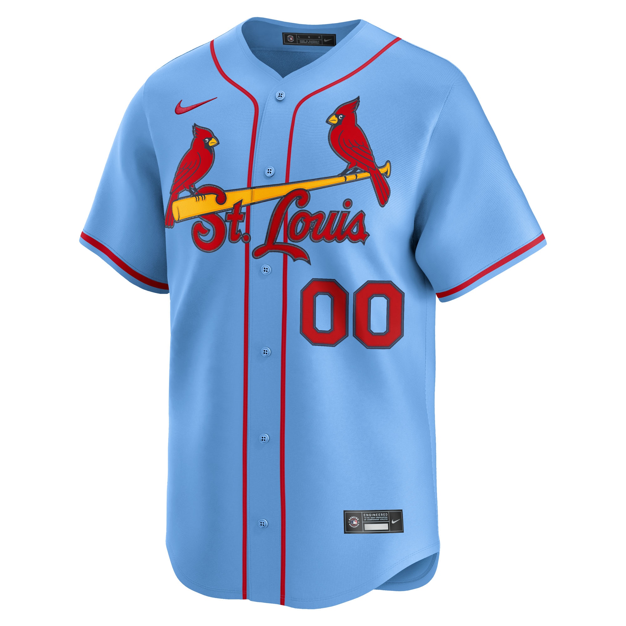 St. Louis Cardinals Nike Alternate Limited Custom Jersey - Light Blue