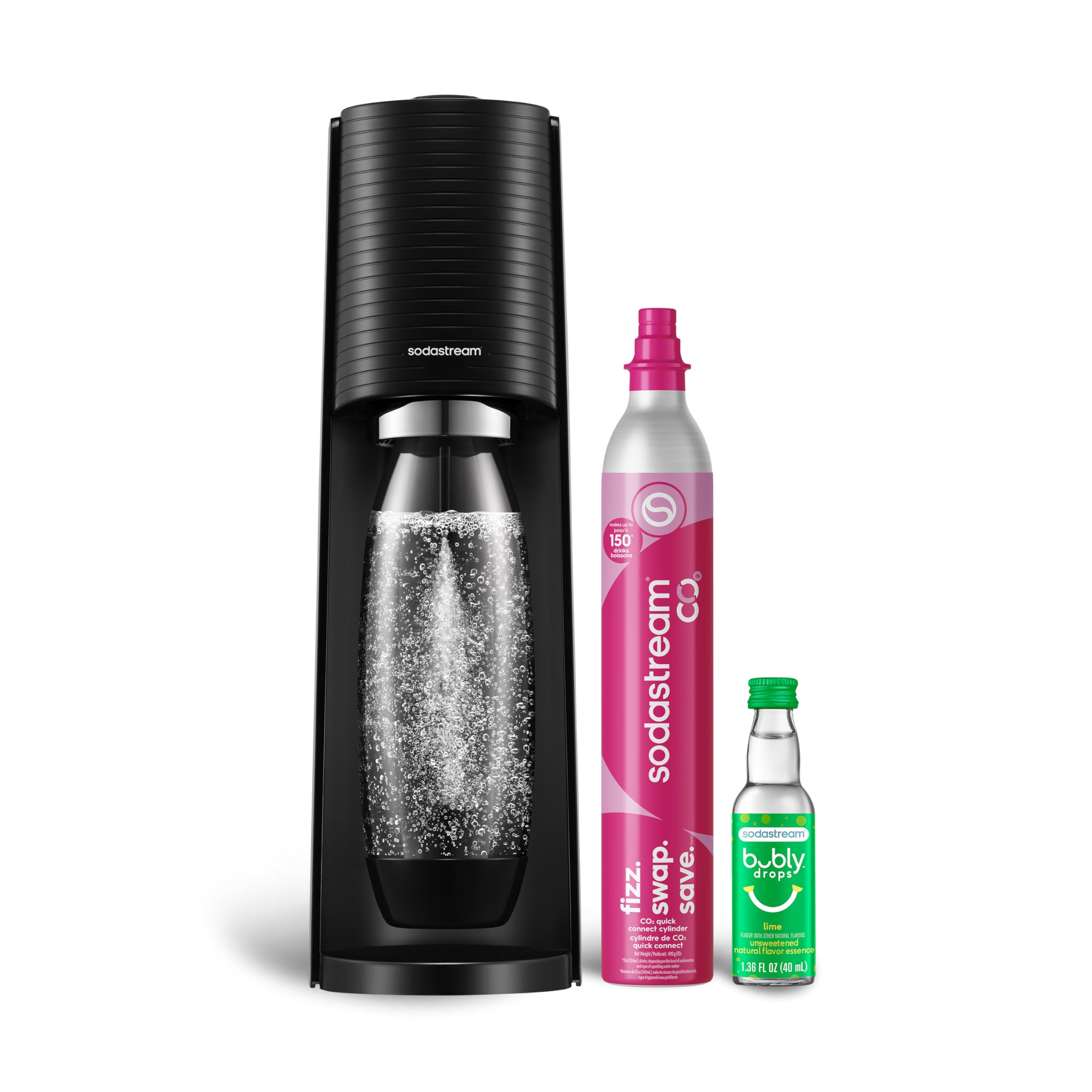 SODASTREAM Terra Soda Streaming Machine Starter Kit - Black