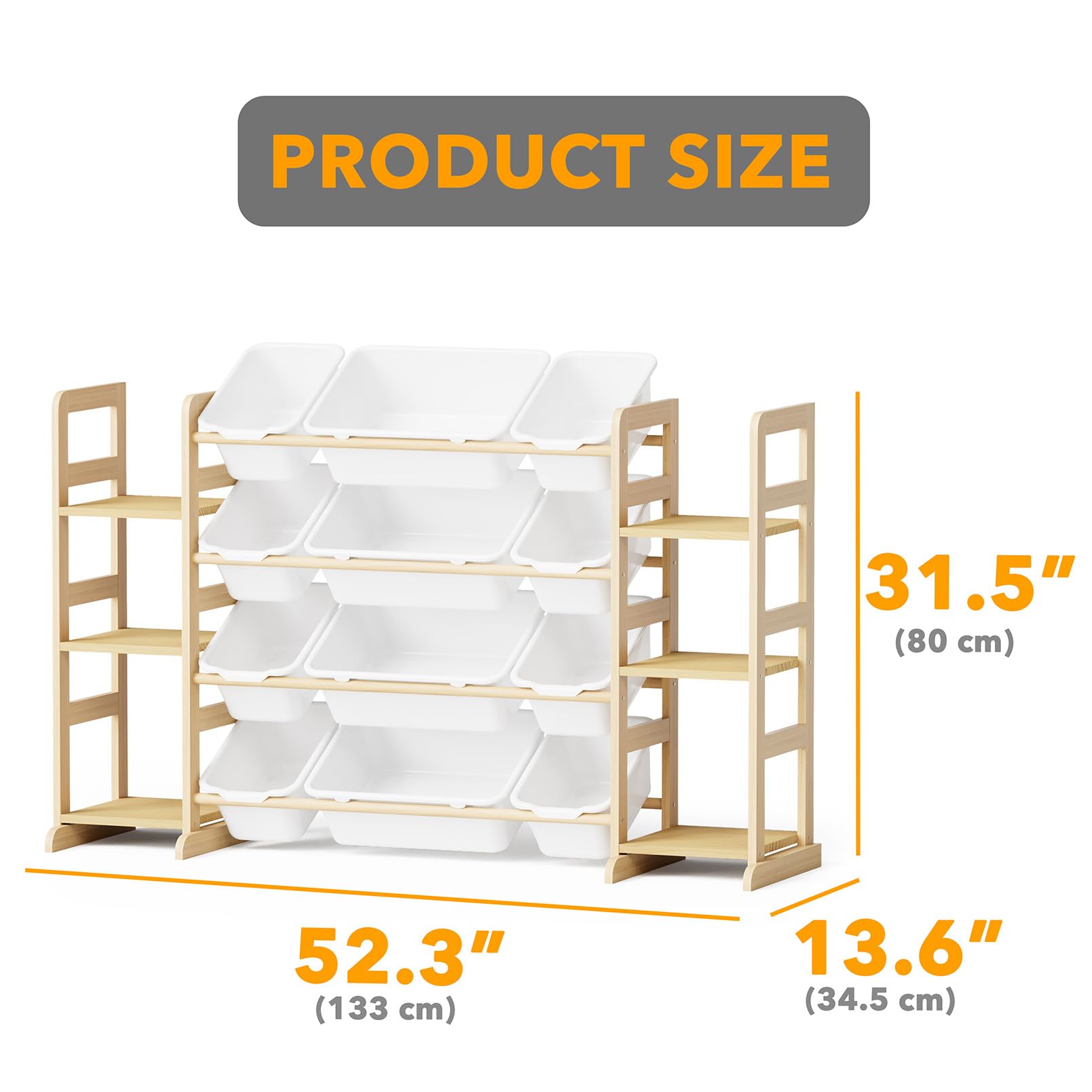SPACEAID Toy Storage Organizer with 6 Shelves and 12 Bins