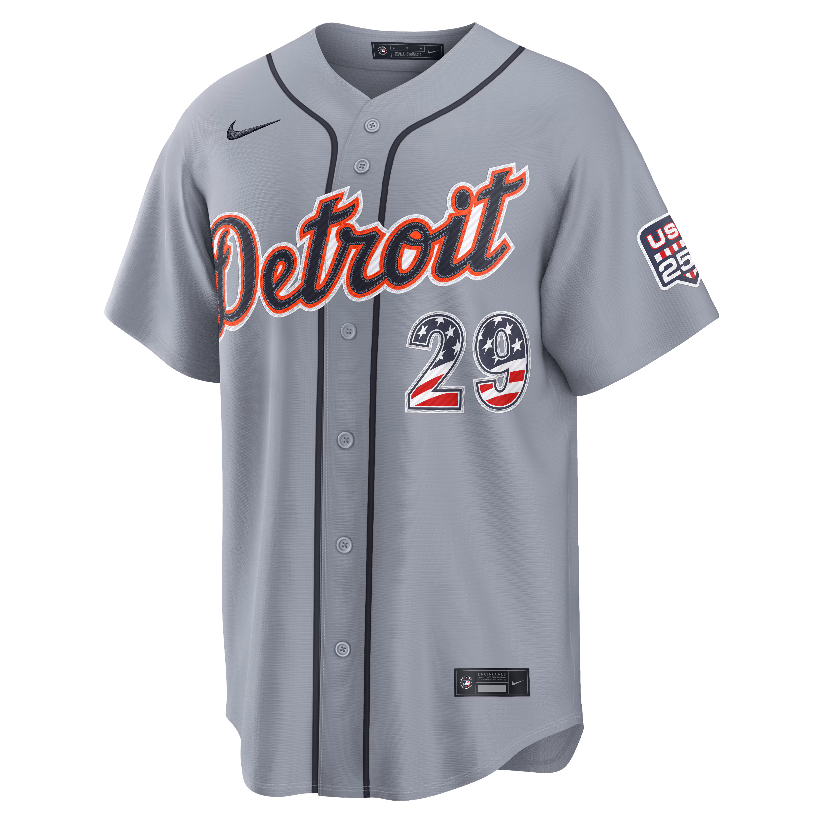 Fourth of July Detroit Tigers Tarik Skubal Nike Gray USA 250 Stadium Jersey