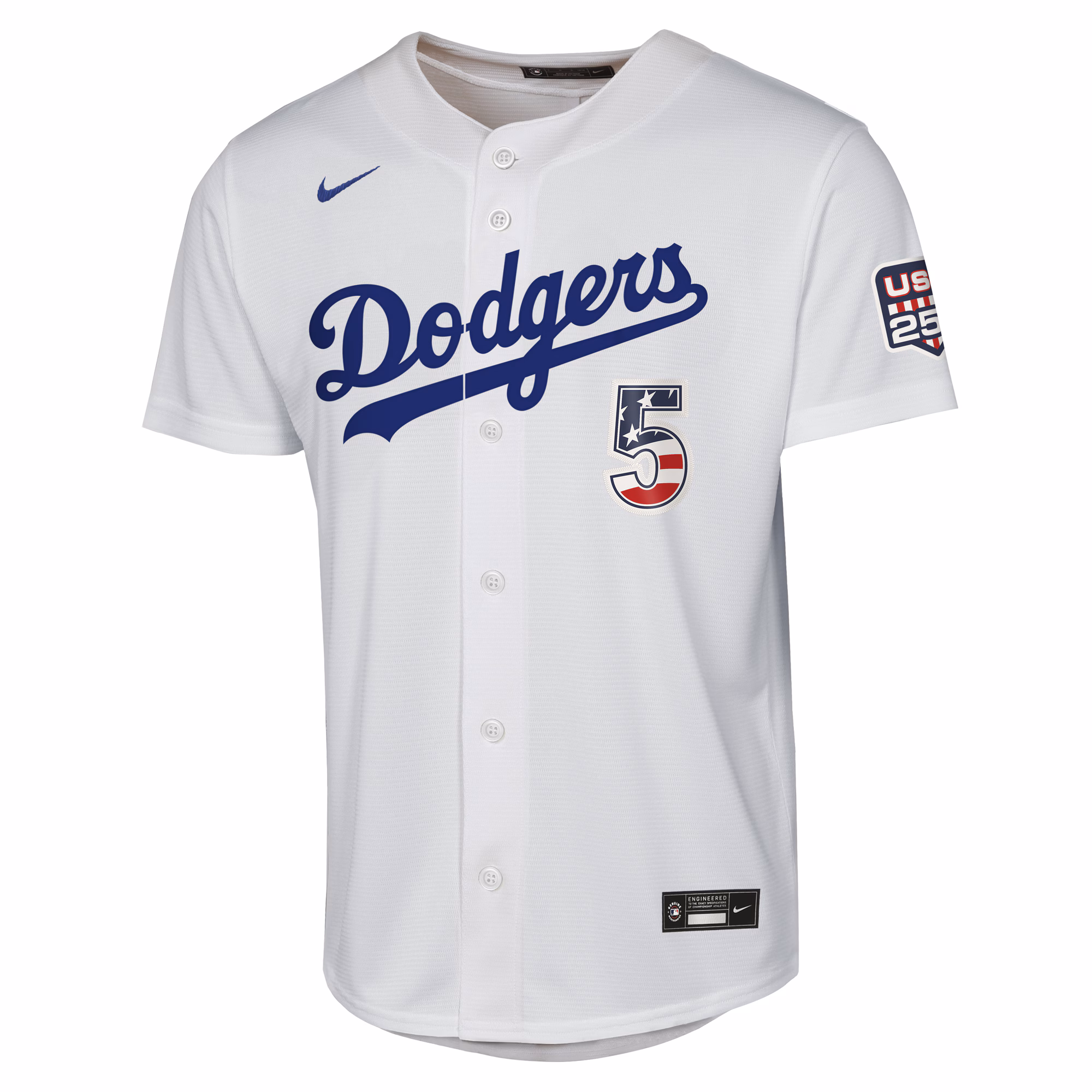 Freddie Freeman Los Angeles Dodgers Nike Youth USA 250 Fourth of July Home Replica Jersey - White