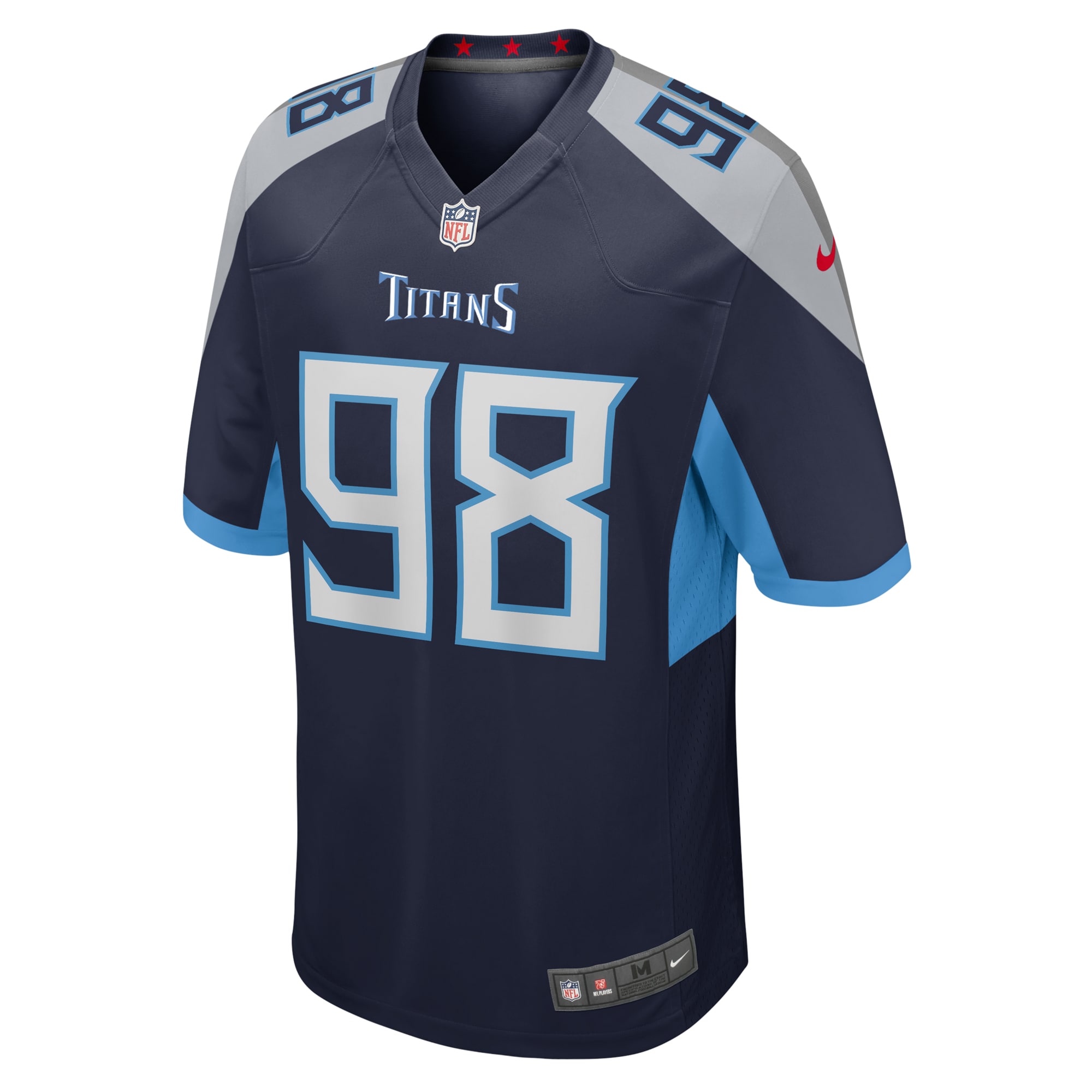 Jeffery Simmons Tennessee Titans Nike  Game Jersey -  Navy