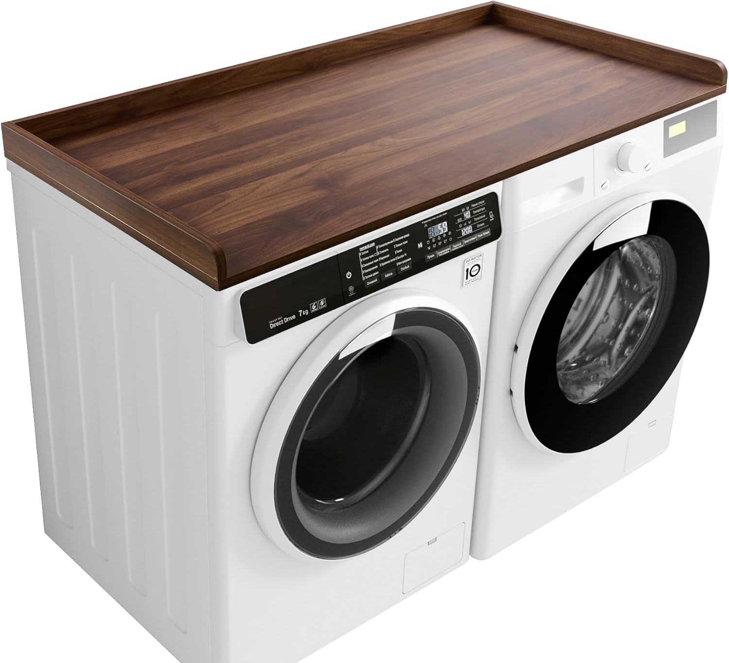 Kaboon Washer Dryer Countertop, Melamine Countertop with Edge Rails - 27.5