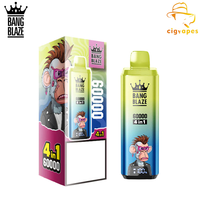 EU Warehouse Bang Blaze 60000 Puffs 60k 4 in 1 Disposable Vape With Smart Display