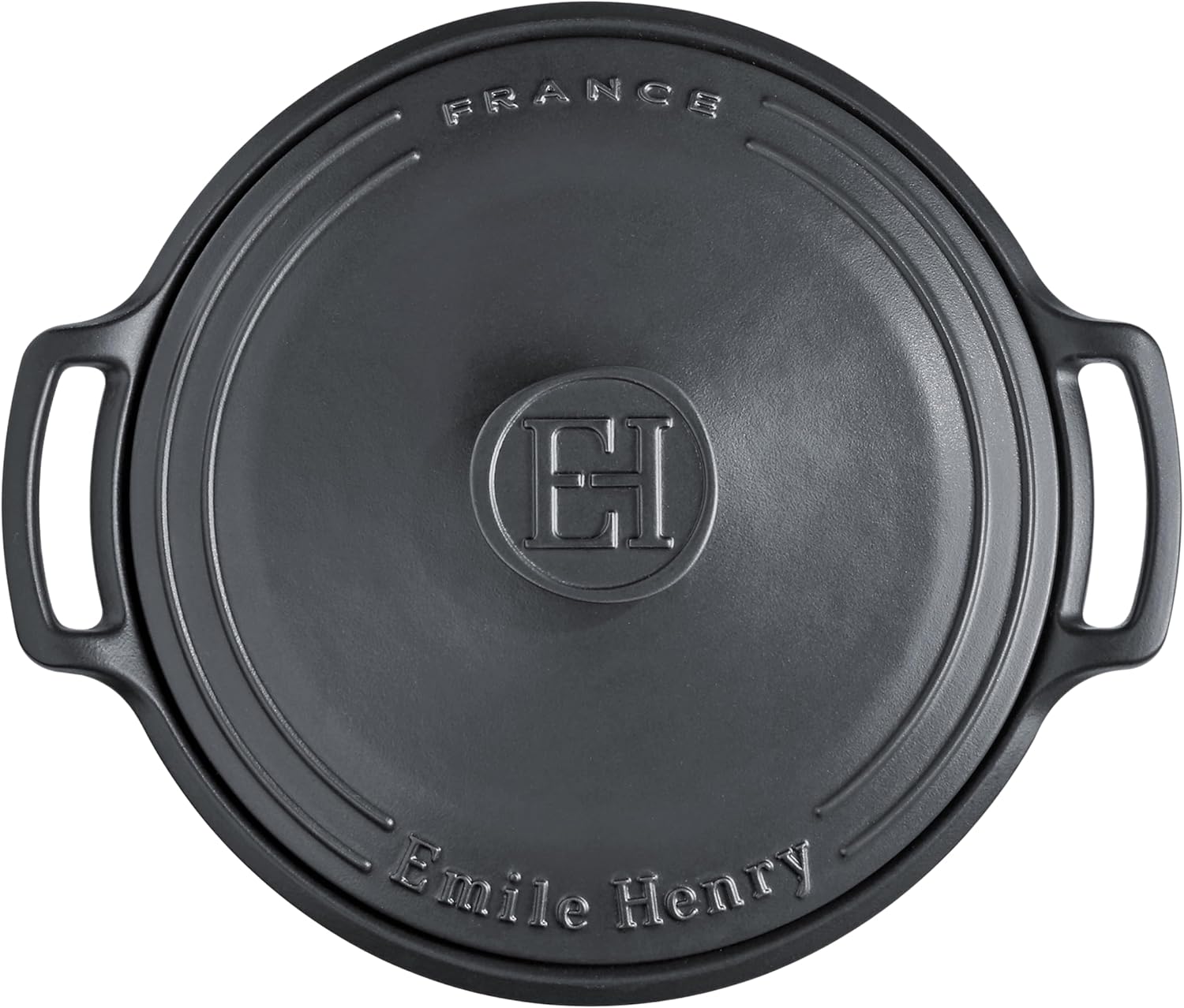 Emile Henry Made in France SUBLIME Ceramic 6 qt. Round Dutch Oven, Graphite