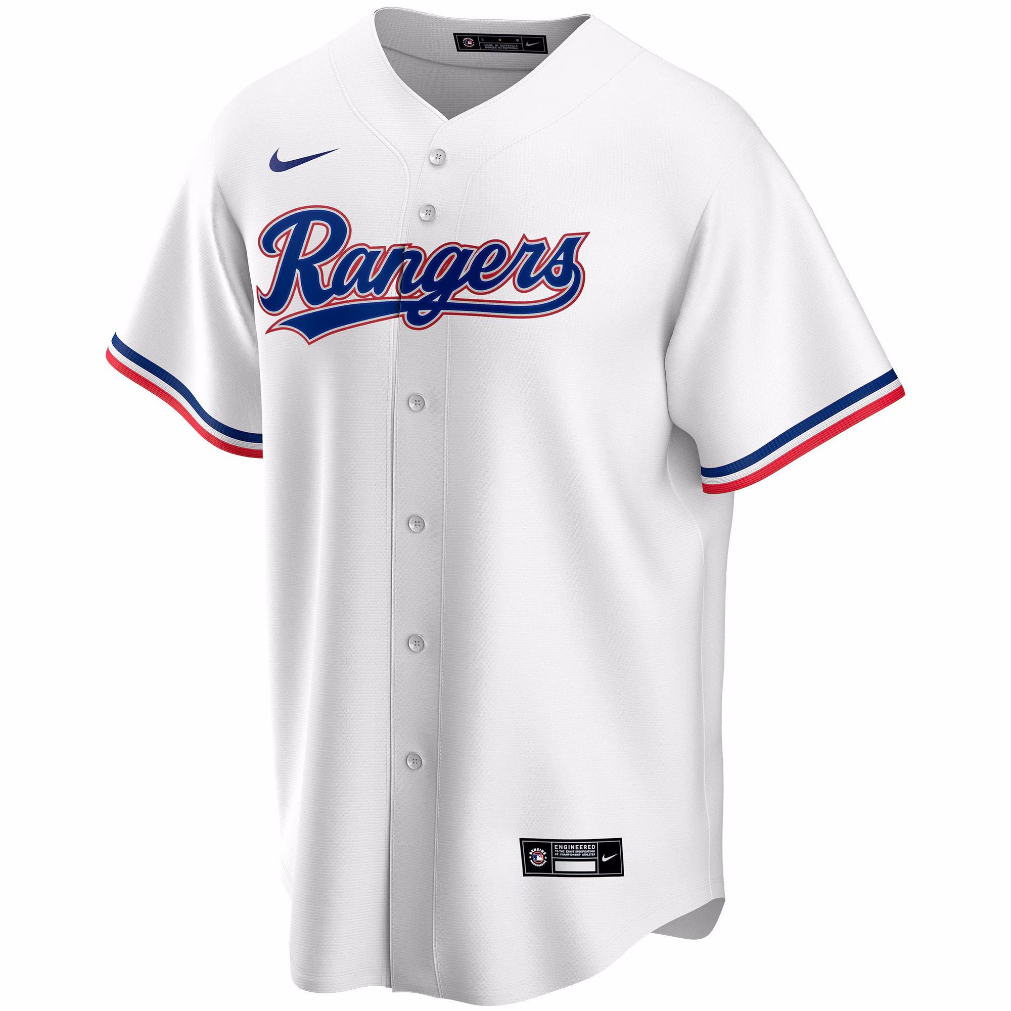 Texas Rangers Nike Home Replica Custom Jersey - White