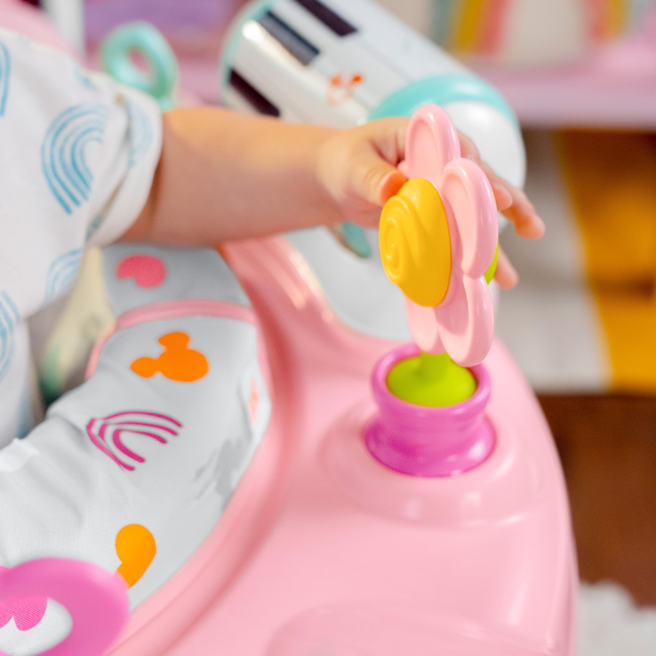BRIGHT STARTS Minnie Mouse Baby Activity Center Jumper with Toys