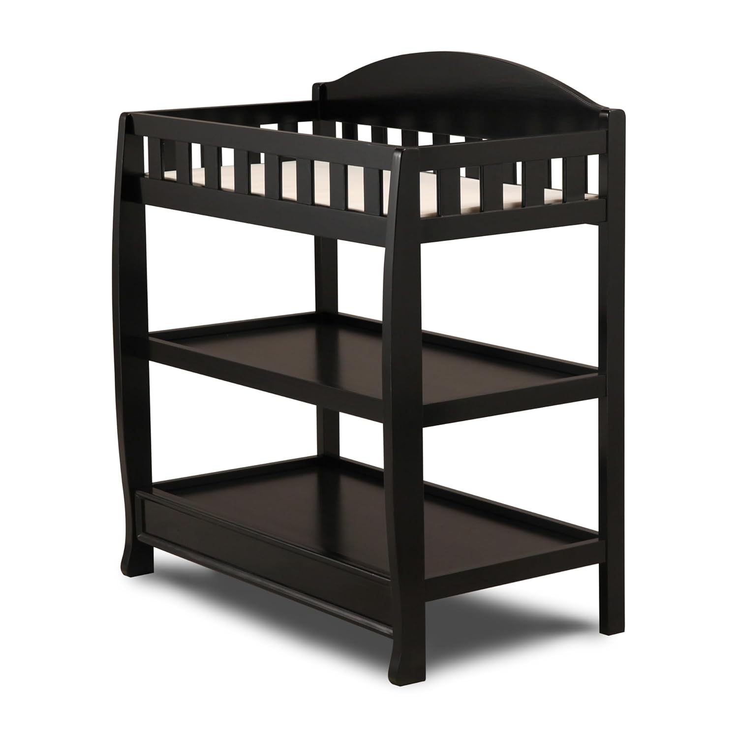 Delta Children Infant Changing Table with Pad, Ebony Black