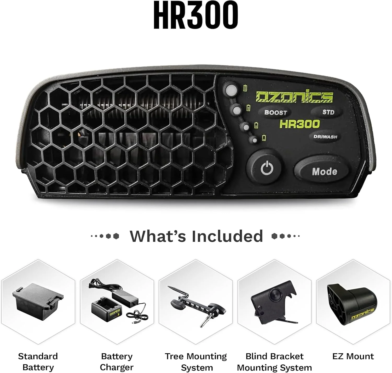 Ozonics HR300 Hunting Scent Eliminator, Ozone Generator, Rechargeable