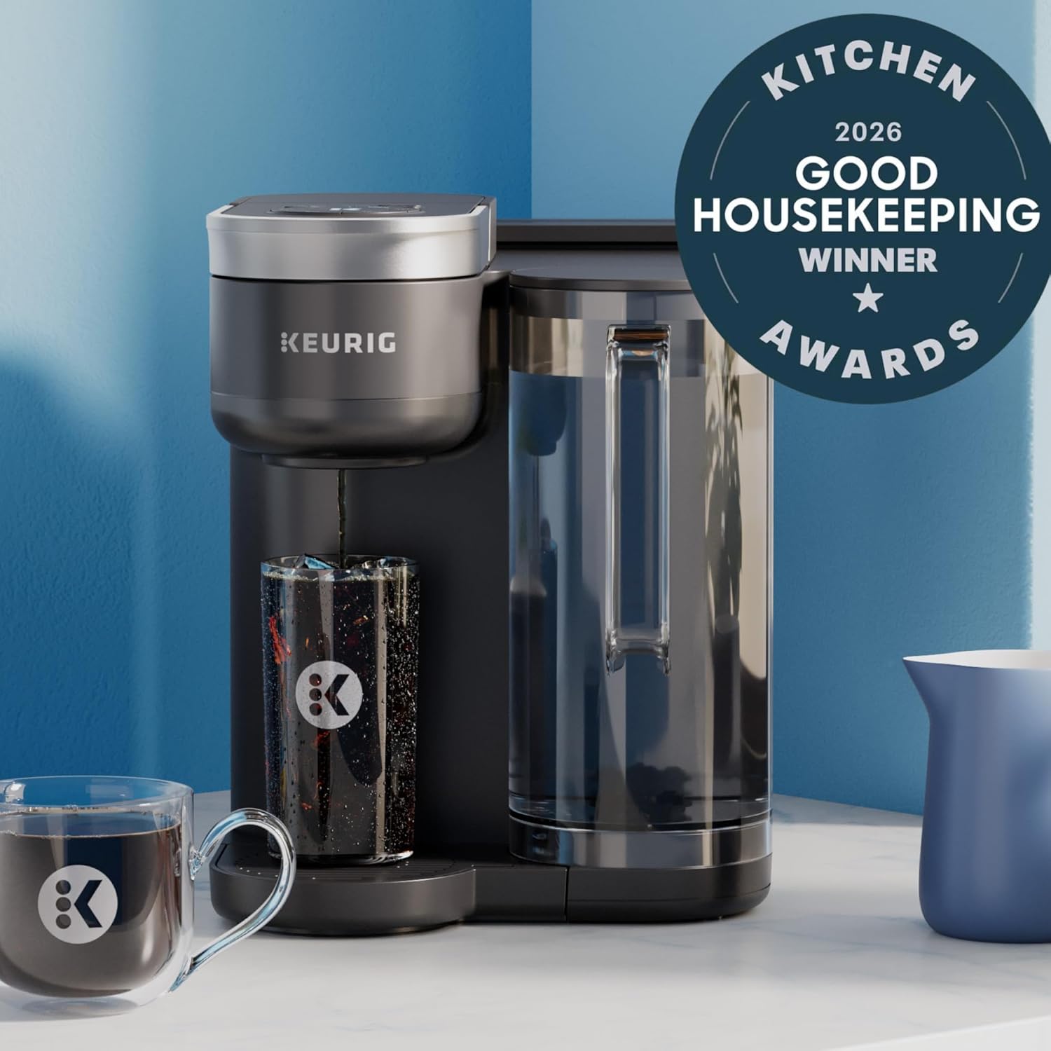 Keurig K-Brew+Chill Iced or Hot Single-Serve K-Cup Coffee Maker with MultiStream and QuickChill Technology, 70oz. Removable Reservoir