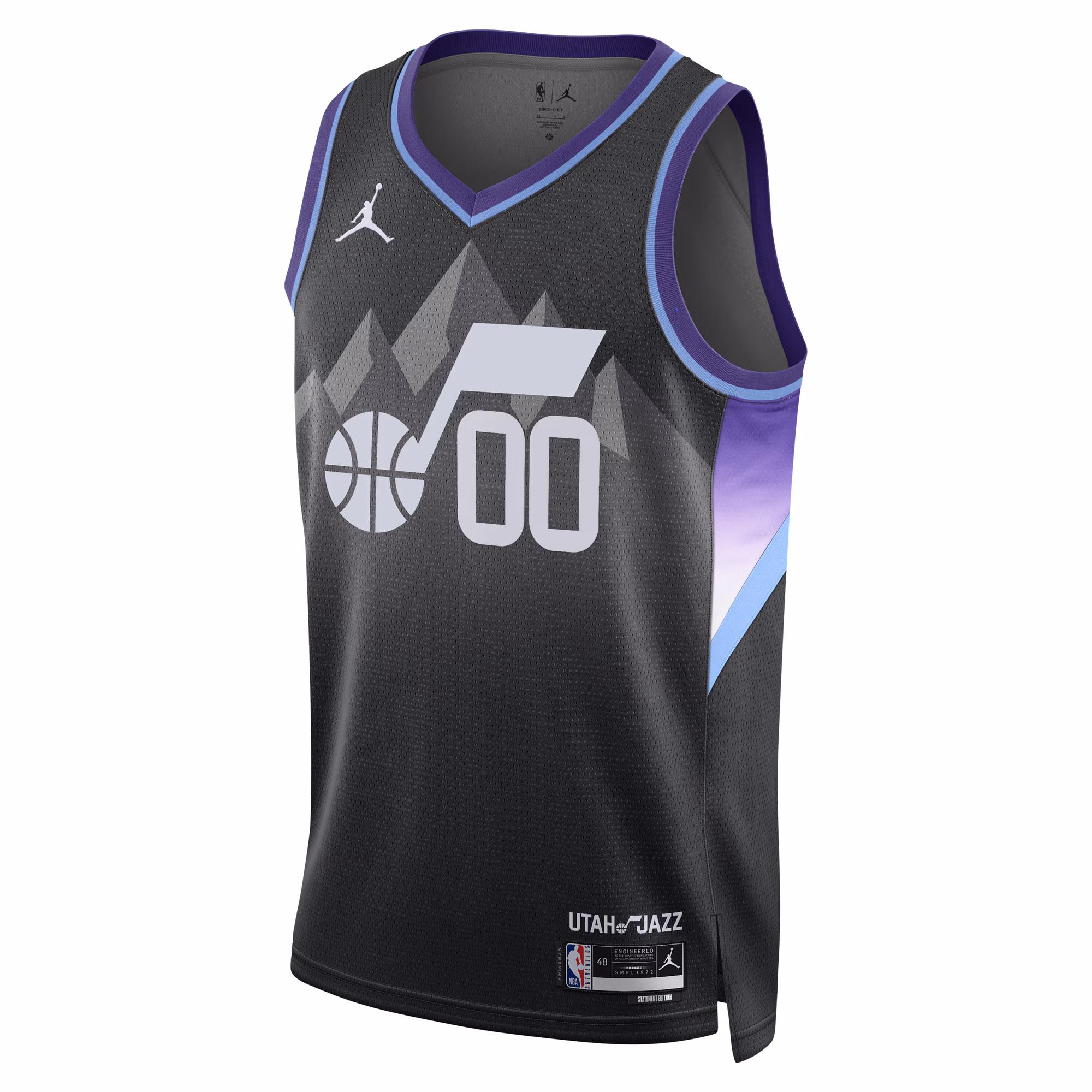 Utah Jazz Jordan Brand Unisex 2024/25 Custom Swingman Jersey - Statement Edition - Black