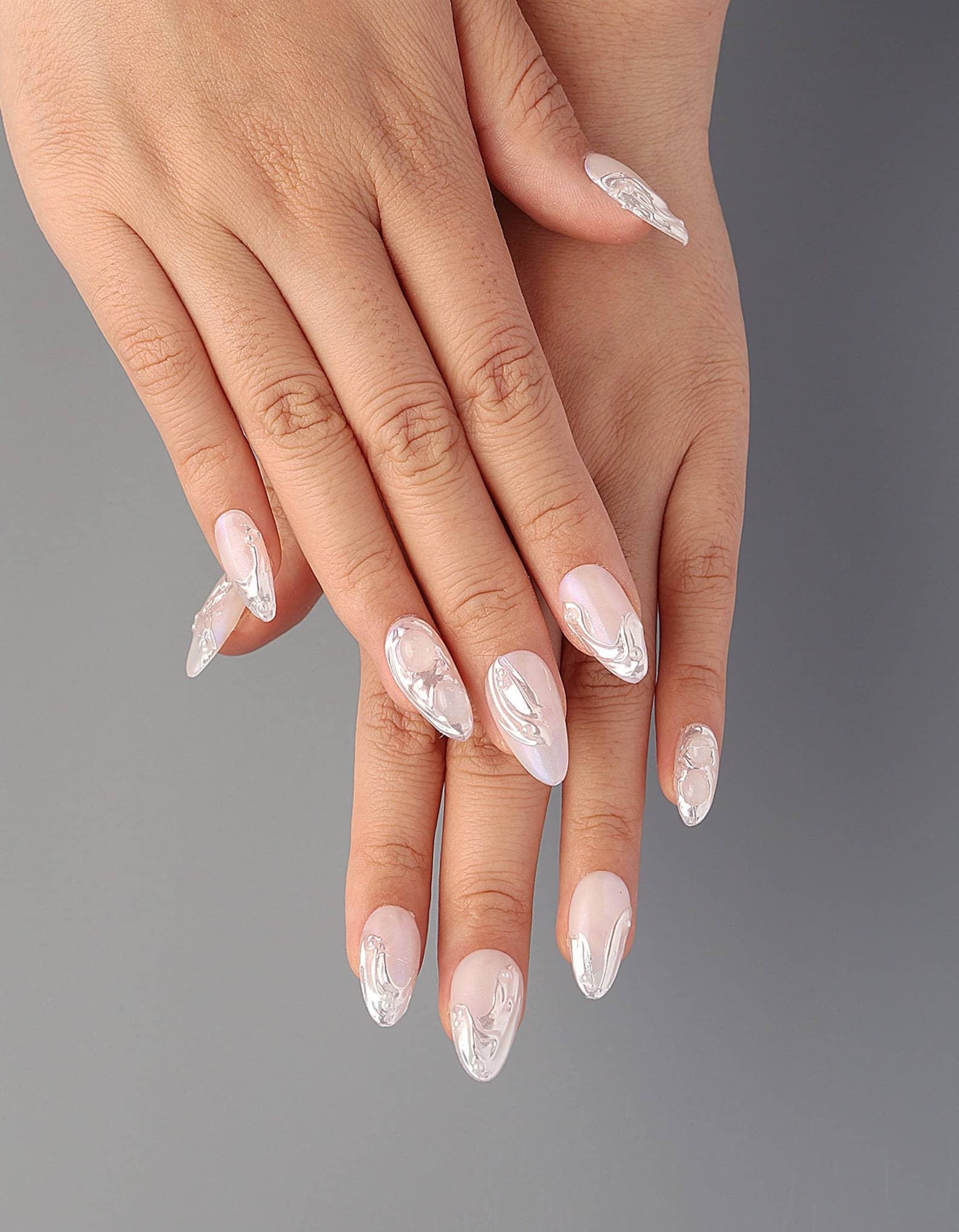 Chic Chrome Elegance Press On NailsChic Chrome Elegance Press On Nails - SAYEGIRLS