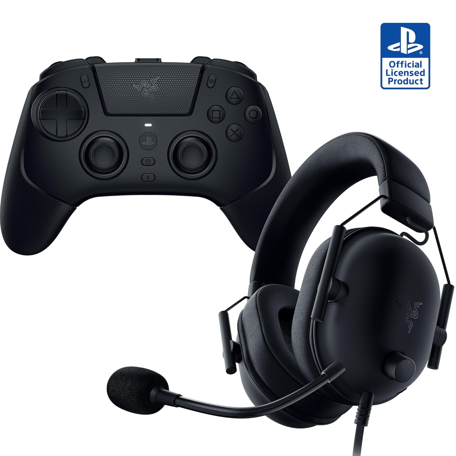Razer PlayStation Bundle: Raiju V3 Pro Wireless Controller for PS5 + BlackShark V2 X Gaming Headset for PS5: Officially Licensed for PlayStation - Black