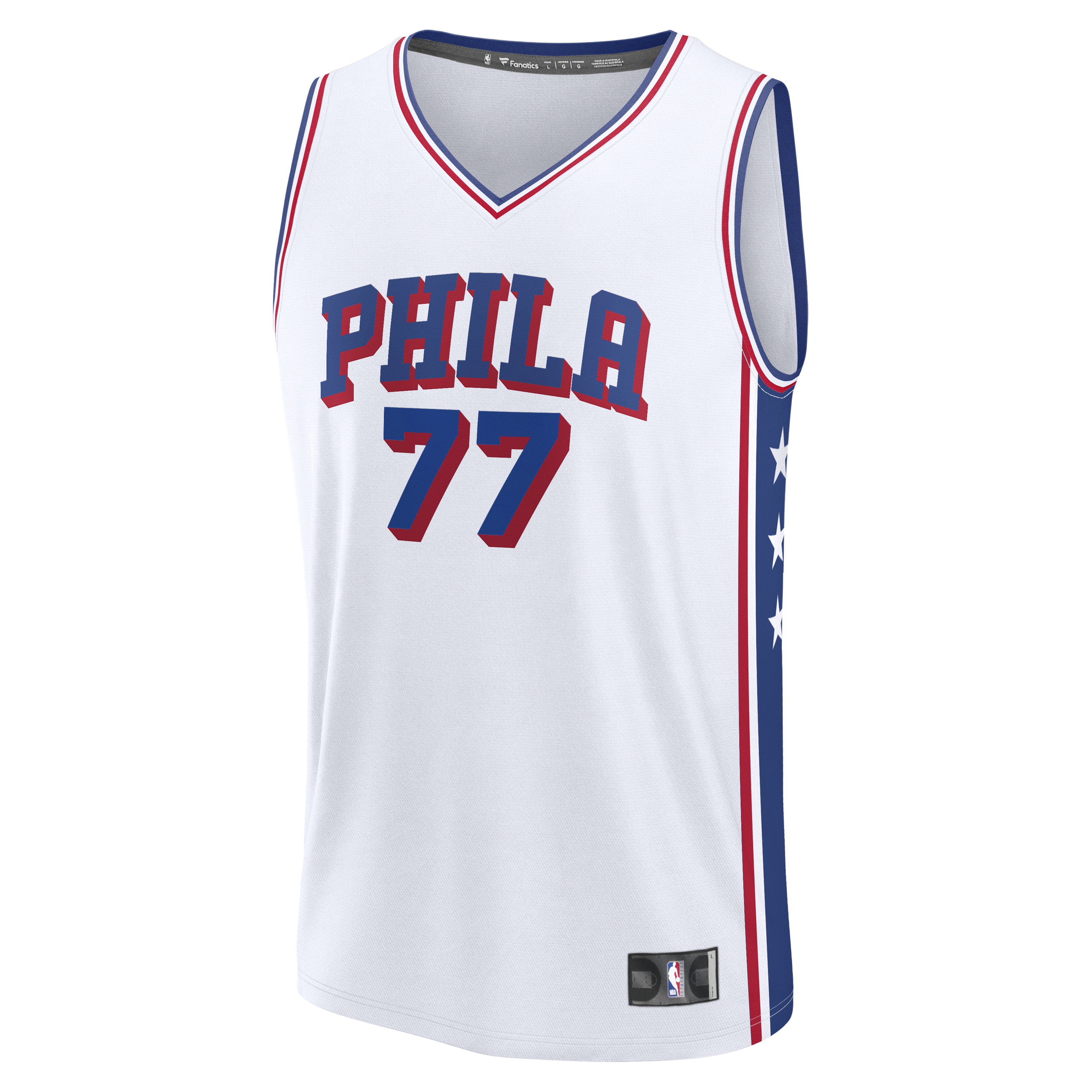 VJ Edgecombe Philadelphia 76ers Fanatics Fast Break Replica Jersey - White - Association Edition