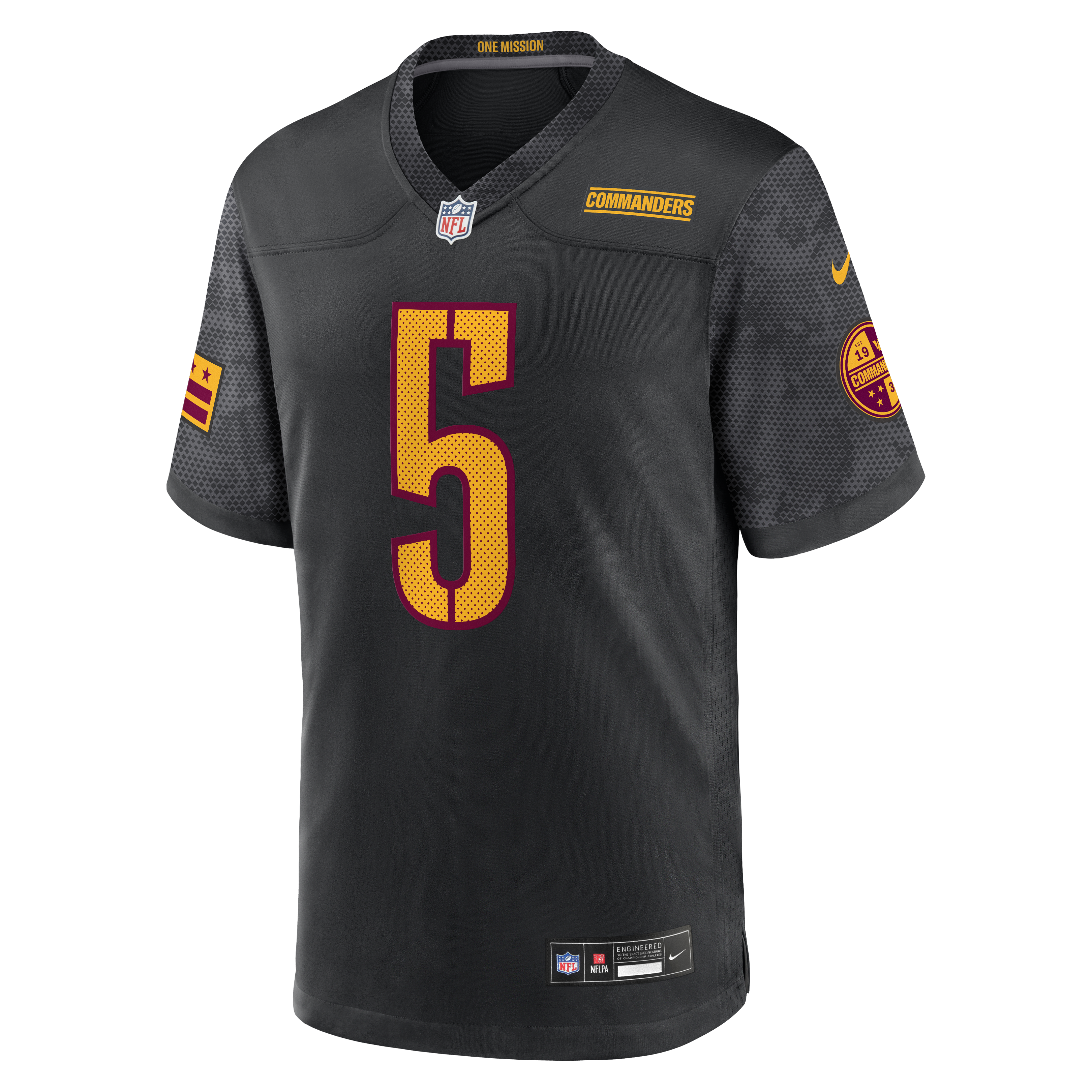 Jayden Daniels Washington Commanders Nike Alternate Game Player Jersey - Black