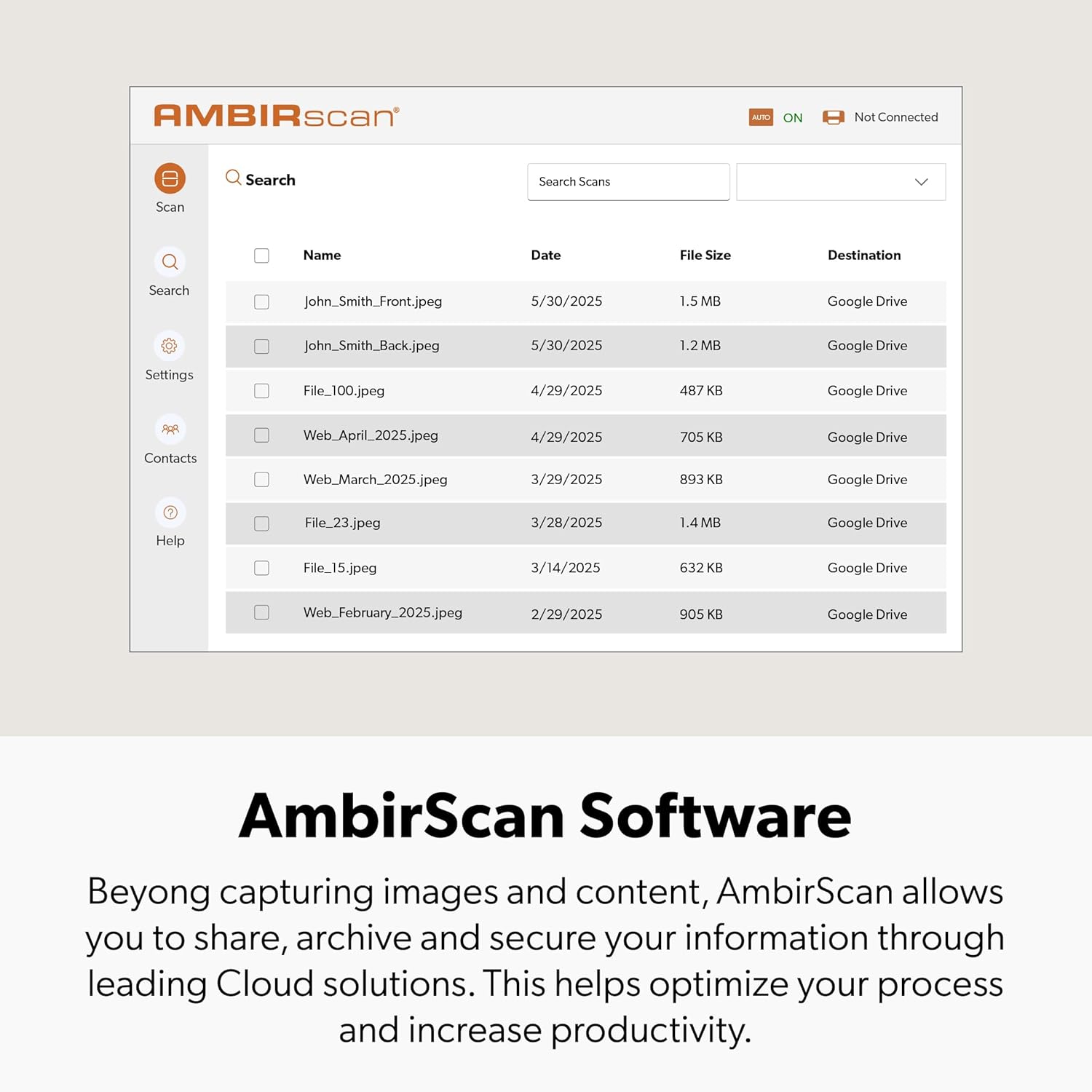 Ambir ImageScan Pro 490i (DS490-AS) Duplex Document and Card Scanner with AmbirScan